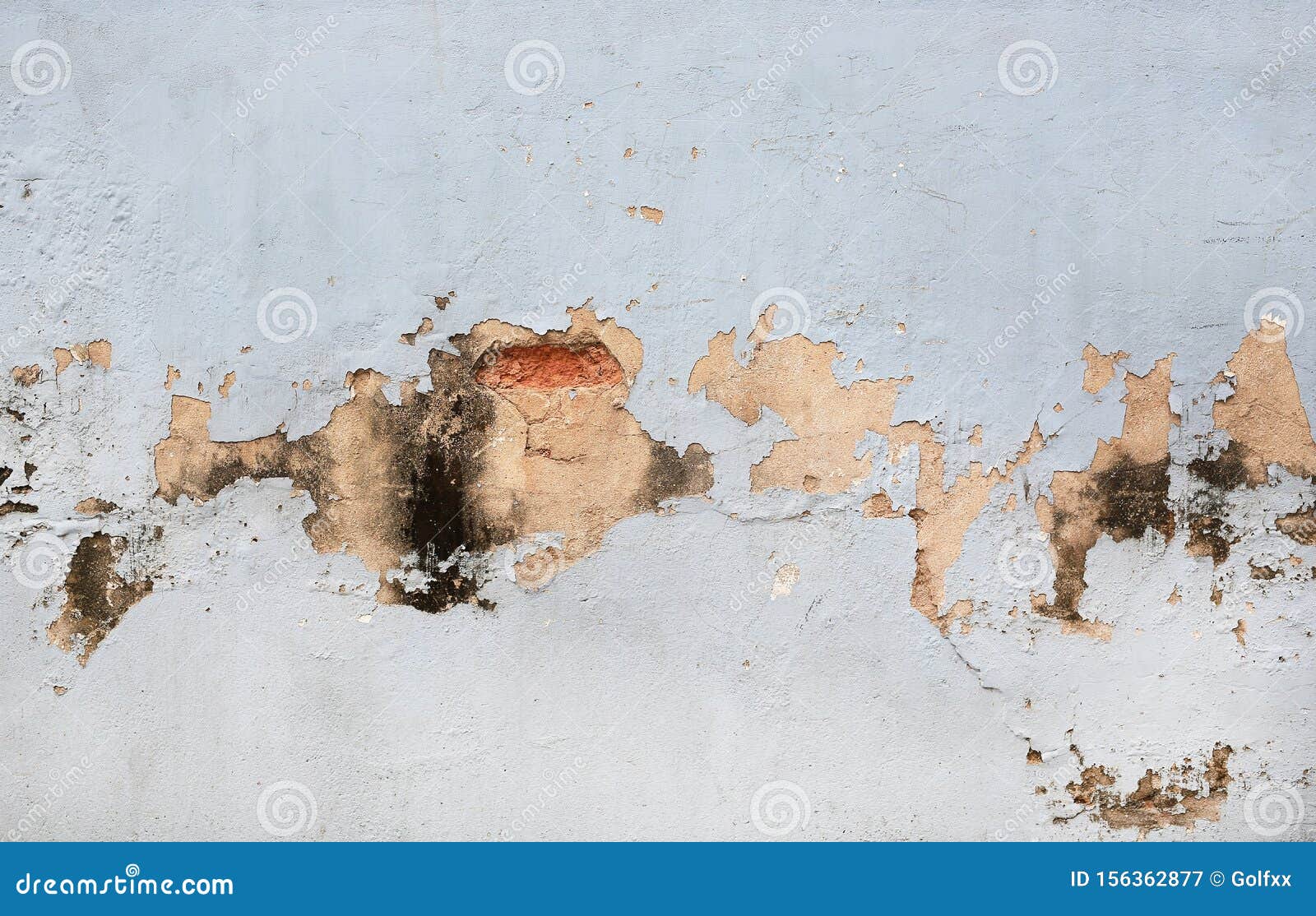 Peeling Paint on a Cement Wall Surface Stock Image Image of metallic