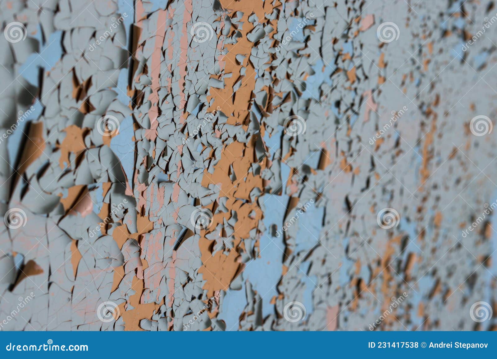 Peeling Paint on the Wall. Old Concrete Wall with Cracked Flaking Paint Stock Photo Image of
