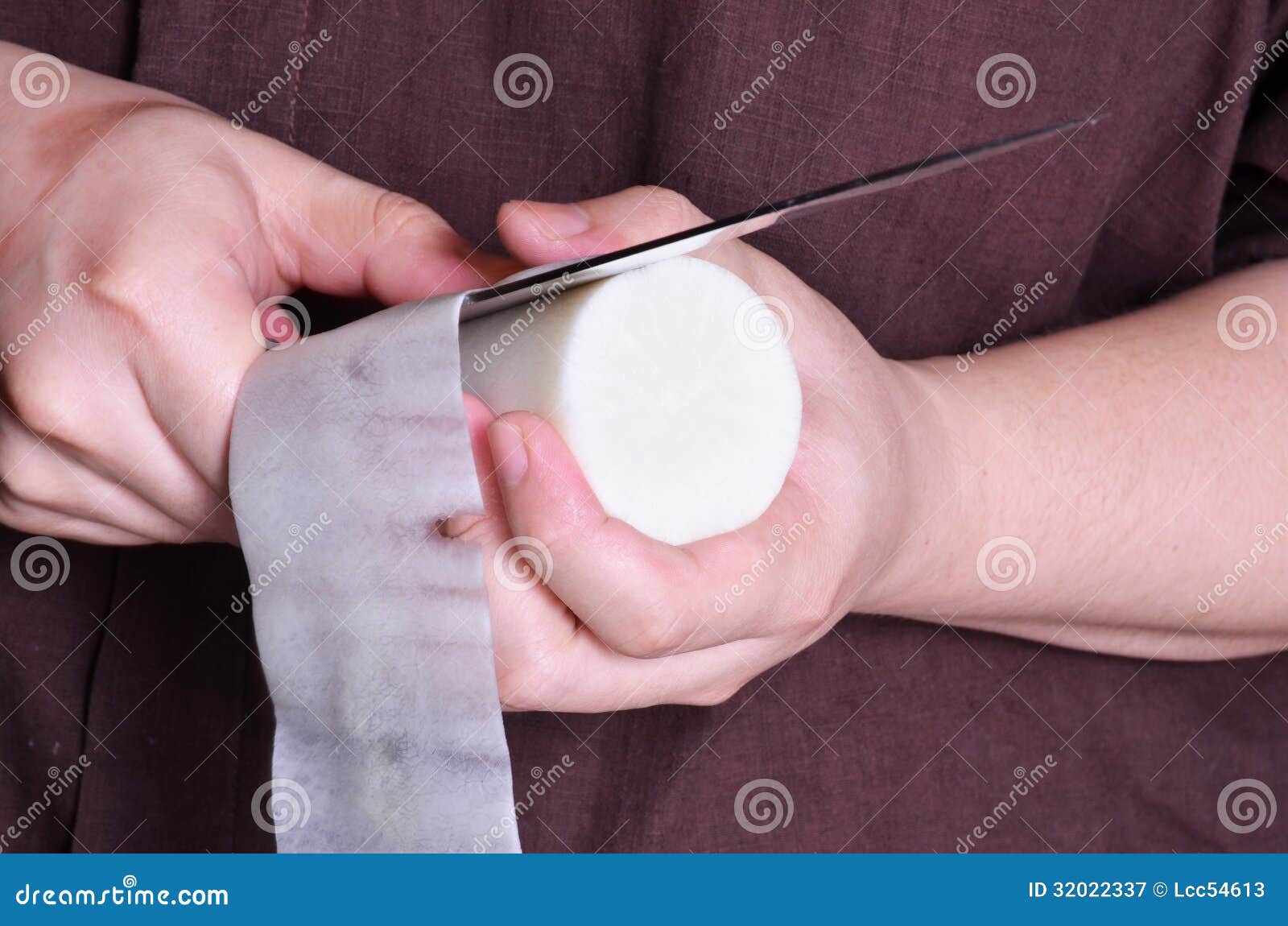Peeling radish stock image. Image of root, dinner, cuisine 32022337