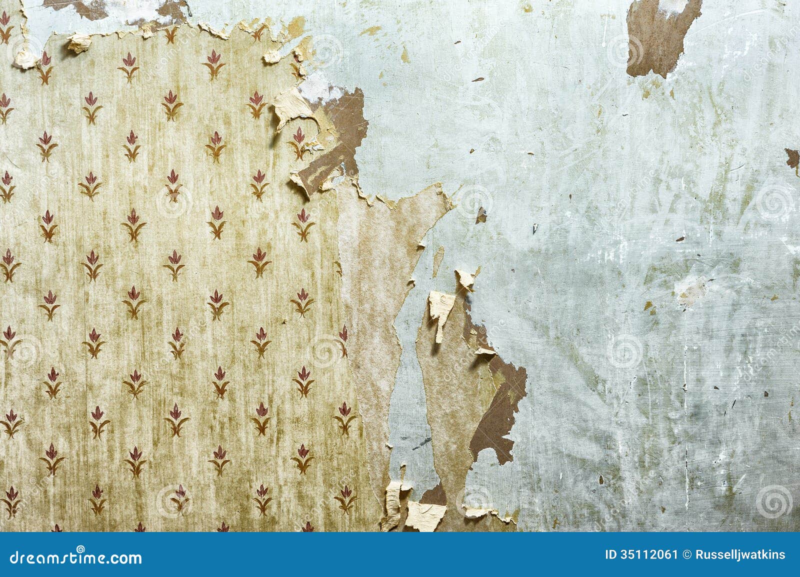 Vintage wallpaper torn Royalty Free Vector Image