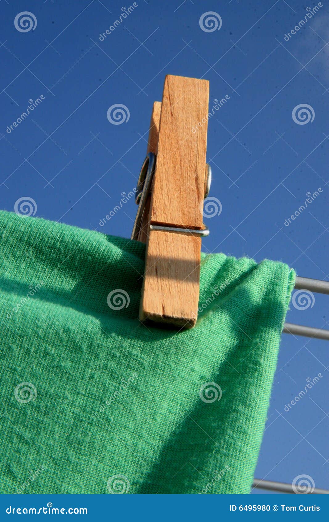 Peg on a Clothes Line stock photo. Image of clip, washing 6495980
