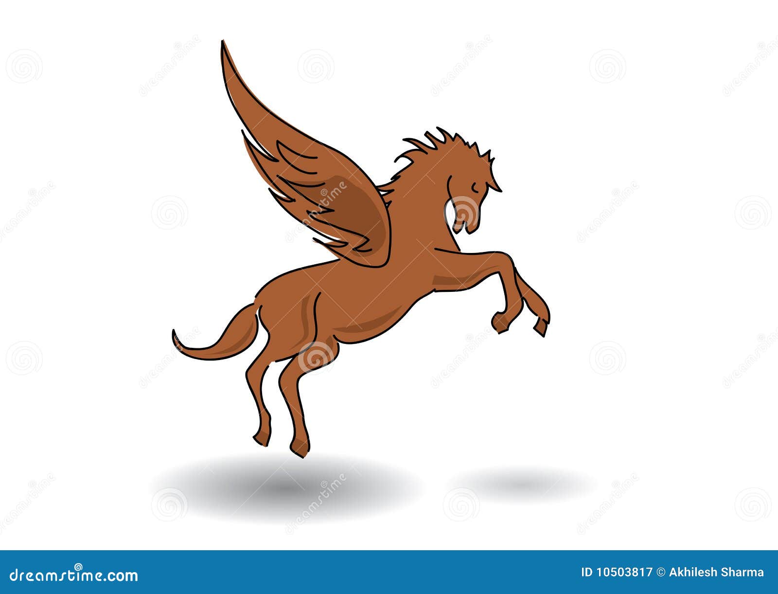 Pegasus horse with wings stock vector. Illustration of animal 10503817
