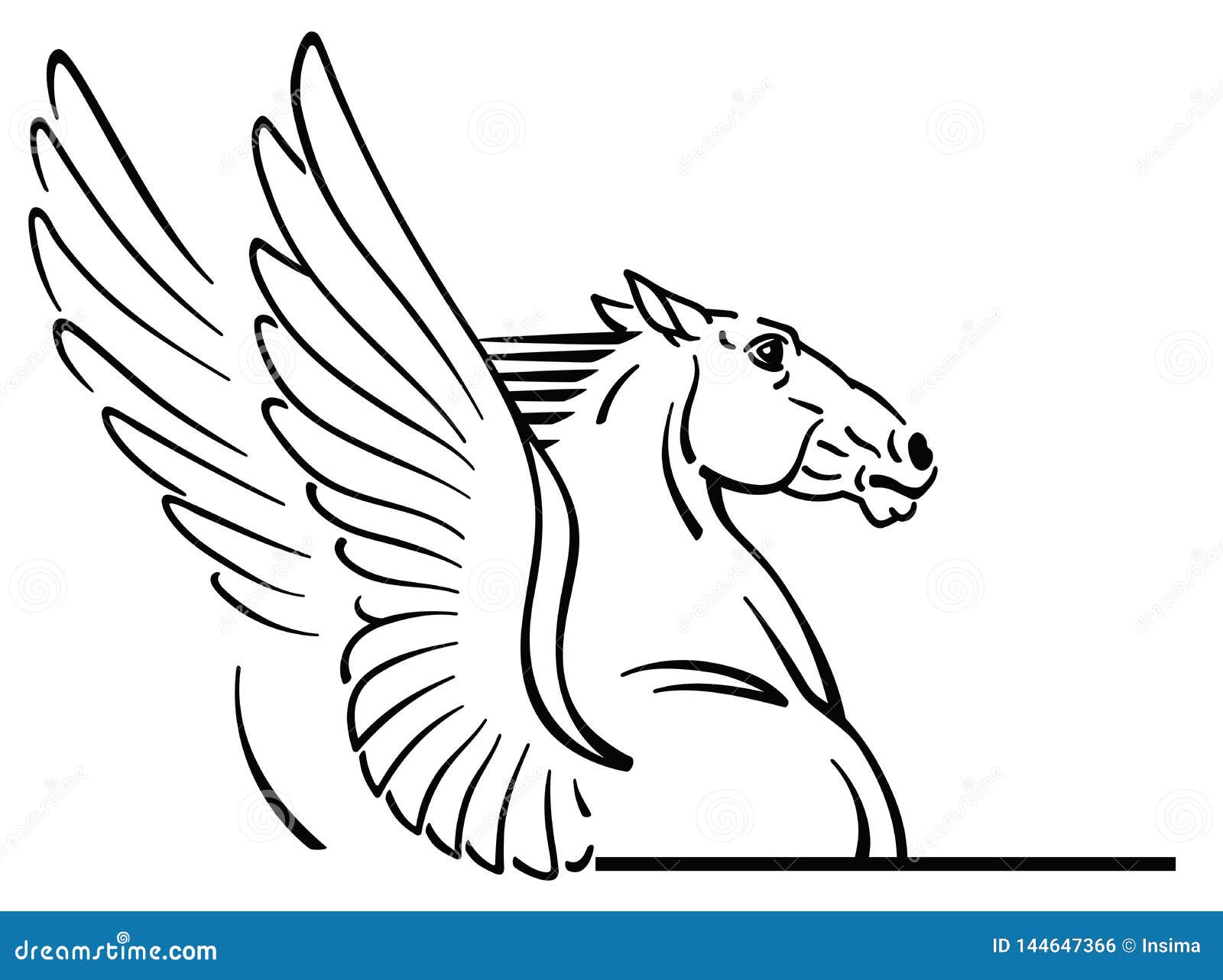 logo of pegasus mythological winged horse