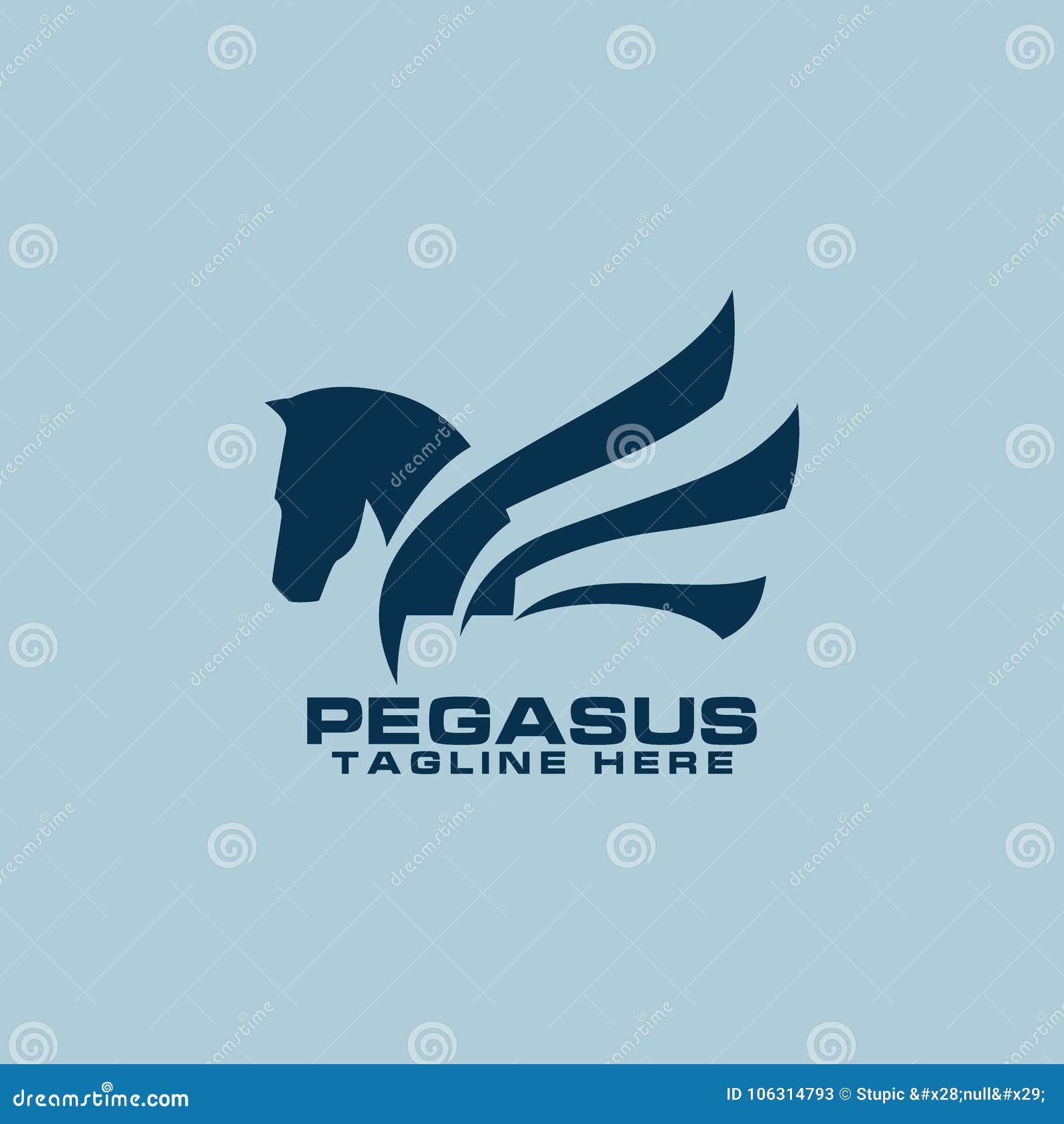 Pegasus Logo Vector Art Logo Template and Illustration Stock Vector Illustration of company