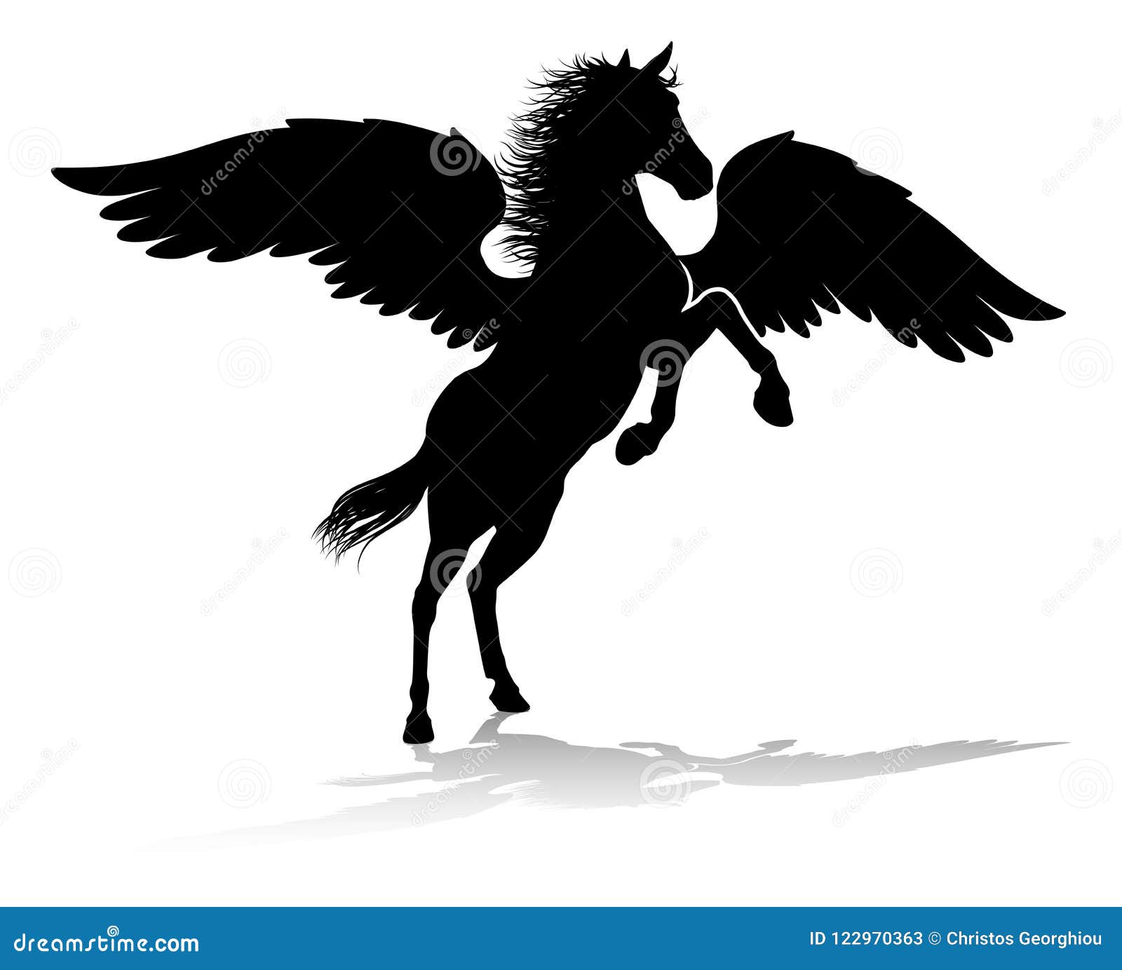 pegasus silhouette mythological winged horse