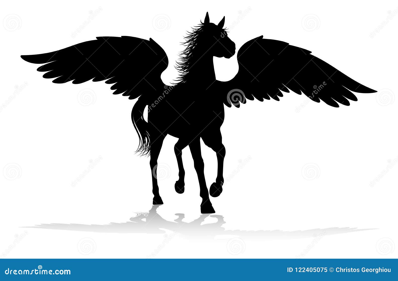 pegasus silhouette mythological winged horse