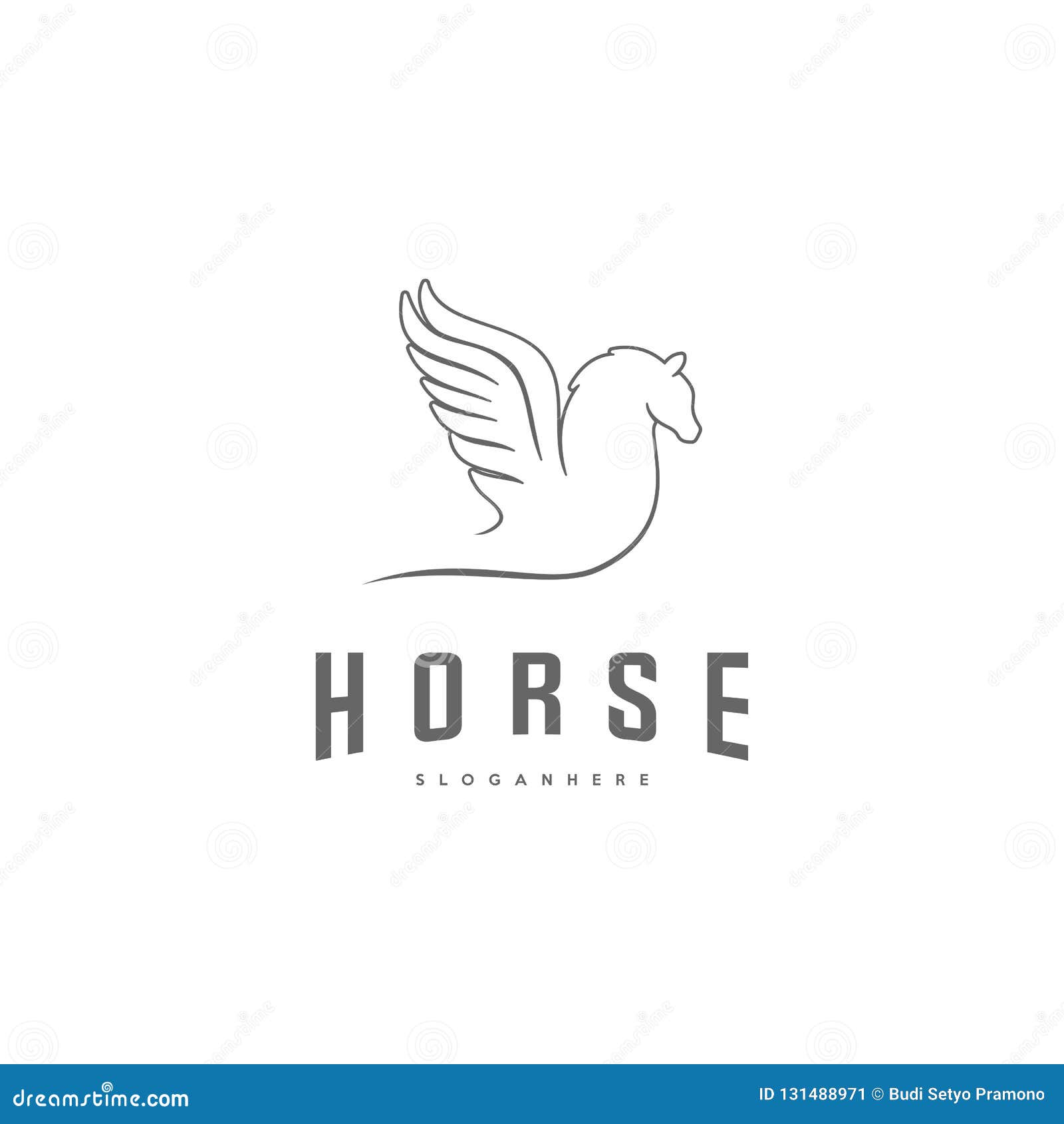 Pegasus Vector Logo Template. Horse Logo Template Stock Vector