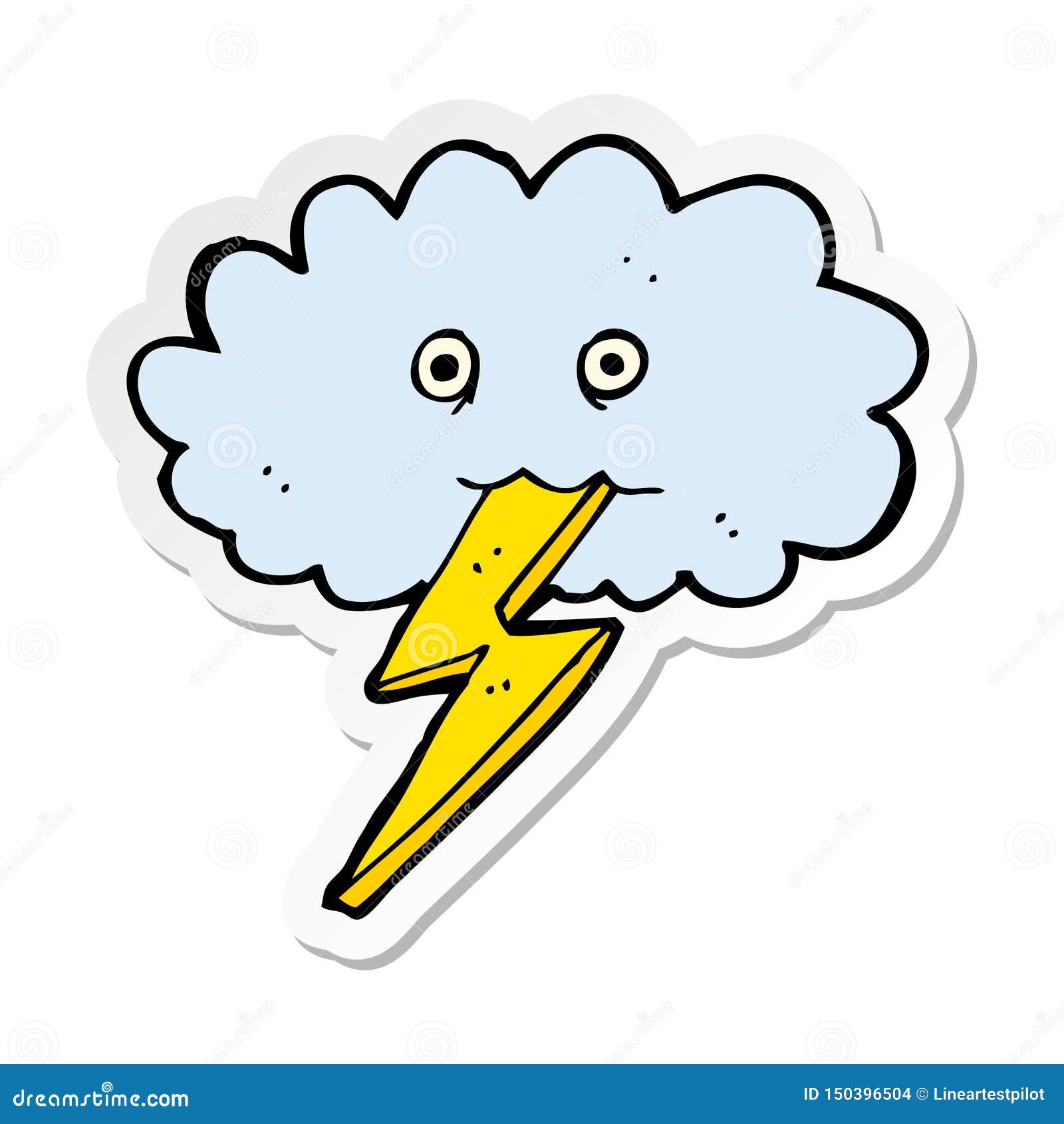 Pegatina De Un Rayo De Dibujos Animados Y Nubes Ilustración del Vector - Ilustración de tradicional, alegre: 150396504 Pegatina De Un Rayo De Dibujos Animados Y Nubes Ilustración del Vector - Ilustración de tradicional, alegre: 150396504