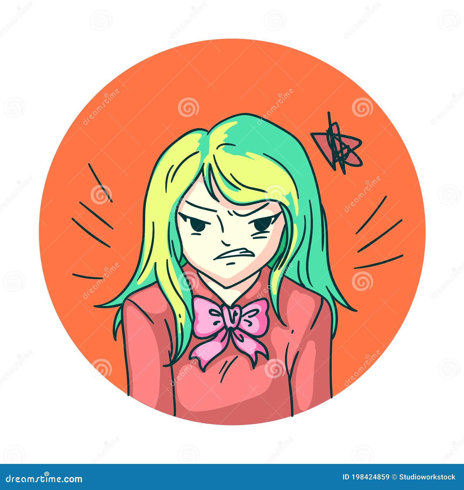 Pegatina Enfurecida De Anime De Chica Manga Aislada En Blanco Ilustración del Vector - Ilustración de furioso, muchacha: 198424859 Pegatina Enfurecida De Anime De Chica Manga Aislada En Blanco Ilustración del Vector - Ilustración de furioso, muchacha: 198424859