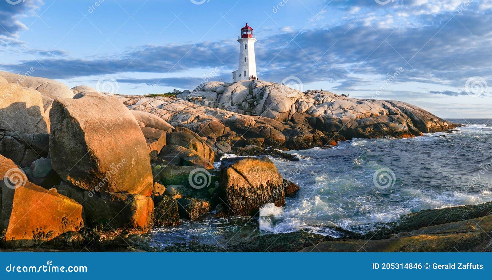 peggy`s cove lighthouse at sunset