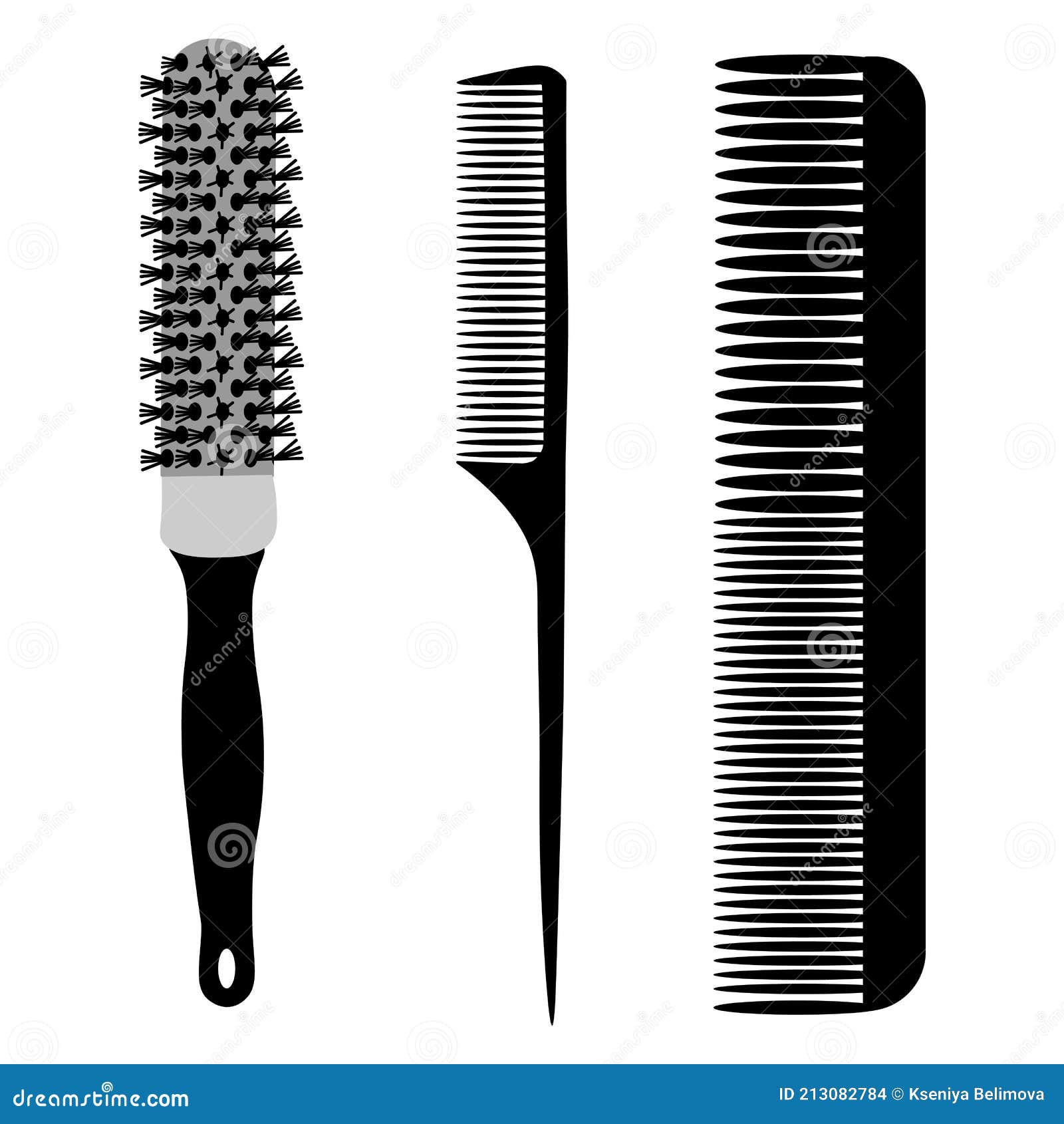 Peines Para Peluquería Una Herramienta De Barberos Peines Para Peinado  Ilustración del Vector  Ilustración de cepillos arte 213082784