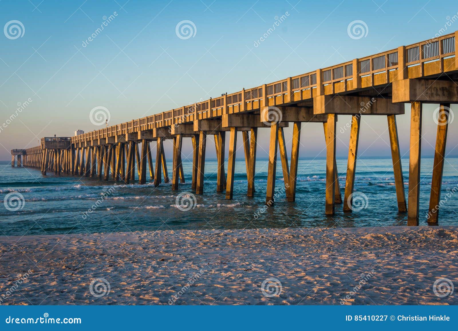 peir at panama city beach, florida at sunrise