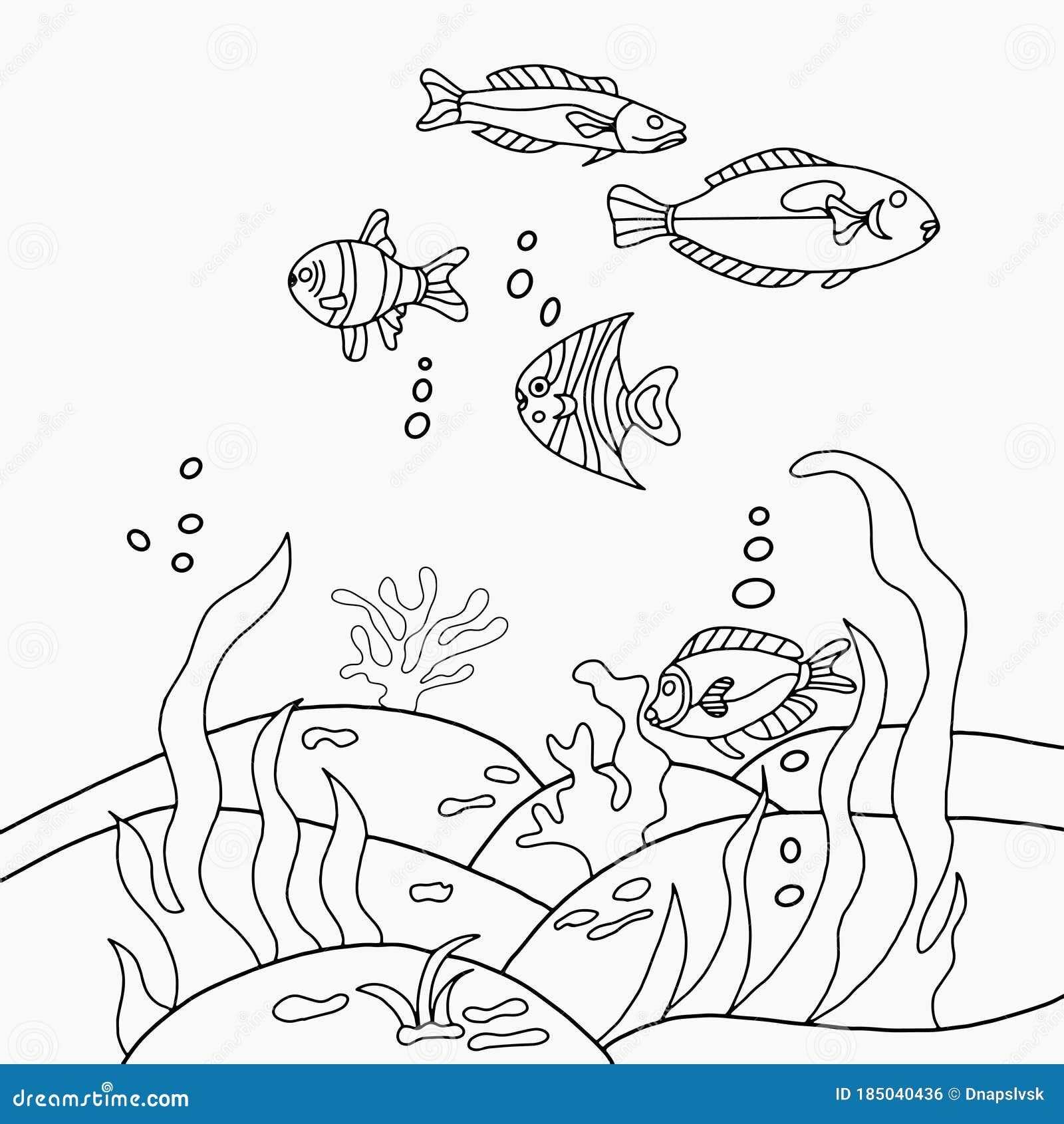Vetores e ilustrações de Fundo mar colorir para download gratuito
