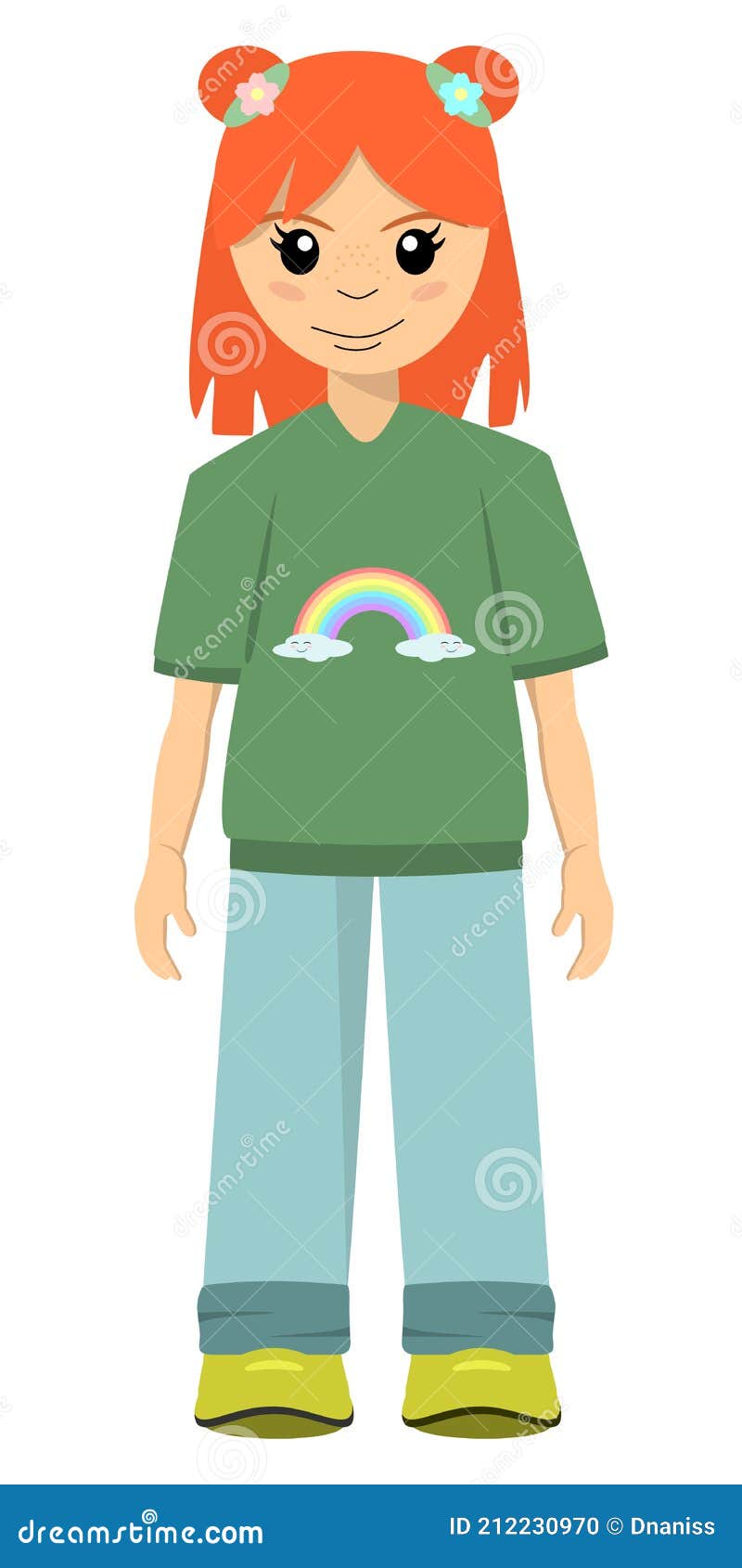 Pelirroja Chica Con Pecas Vestida De Verde Camiseta Con Lindo Divertido Arco Iris Print. Dibujos Animados Diseño De Personajes Vec Ilustración del Vector - Ilustración de manera, gente: 212230970 Pelirroja Chica Con Pecas Vestida De Verde Camiseta Con Lindo Divertido Arco Iris Print. Dibujos Animados Diseño De Personajes Vec Ilustración del Vector - Ilustración de manera, gente: 212230970
