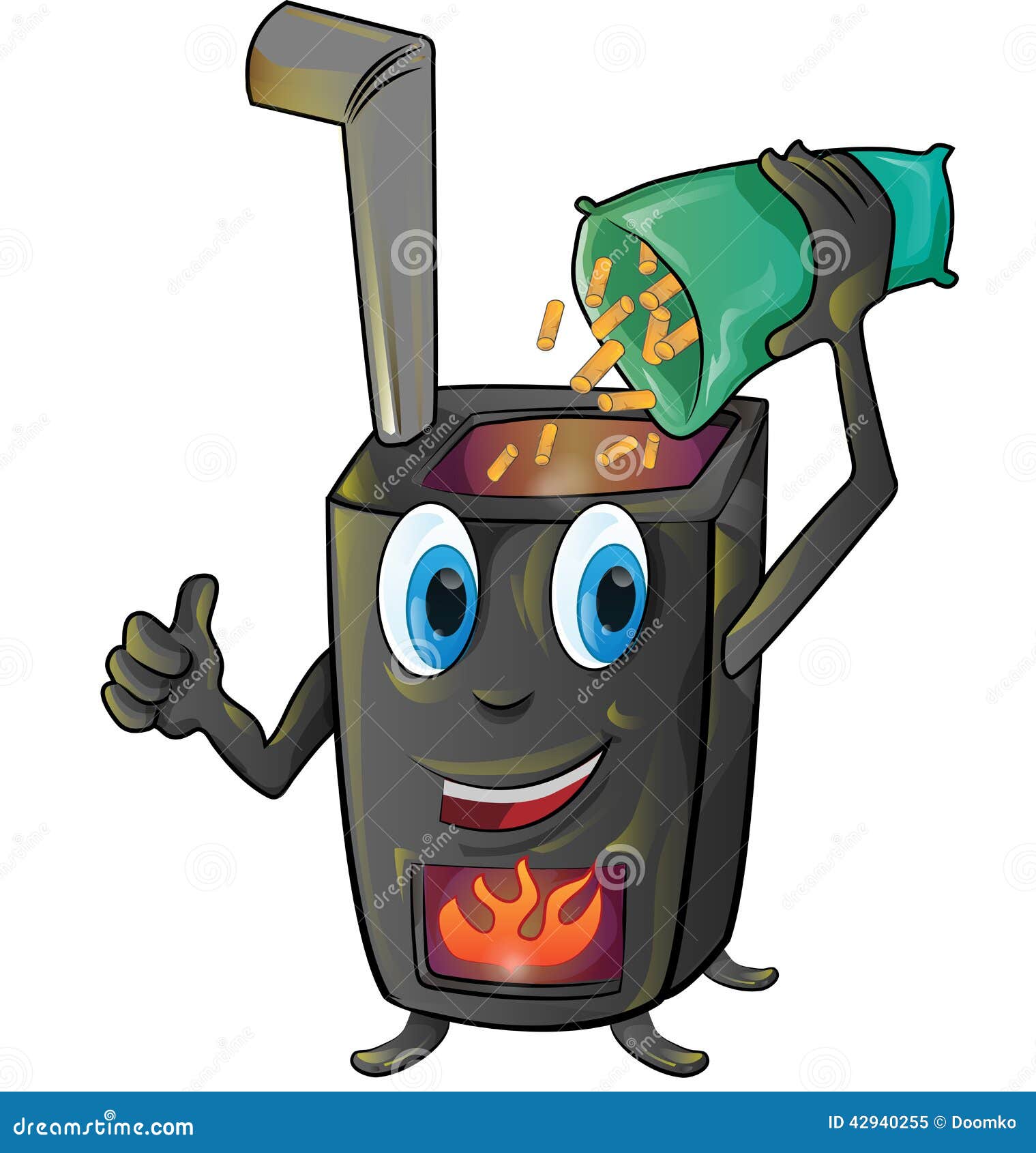 Pellet Stove Cartoon Stock Vector - Image: 42940255