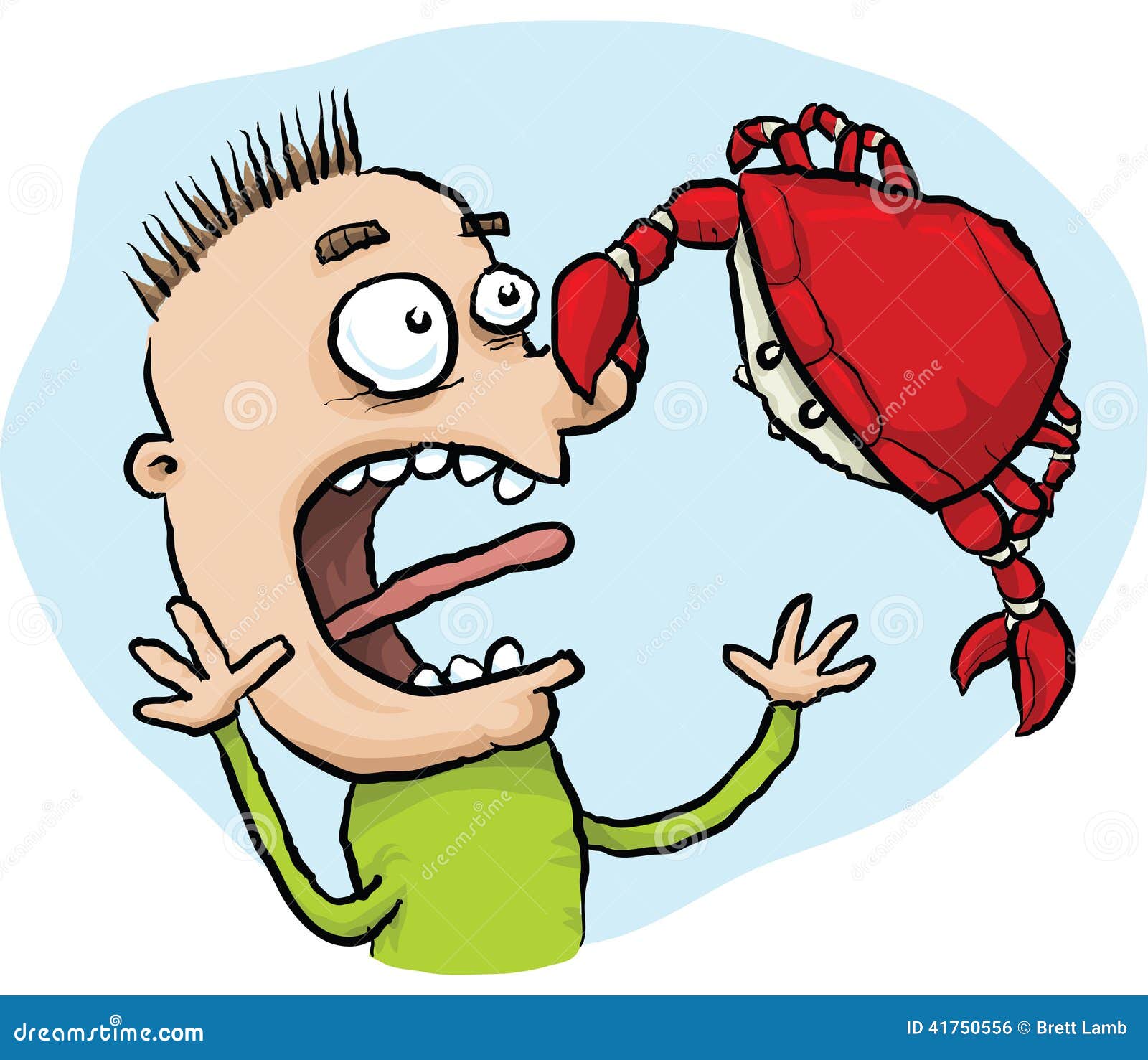 Pellizco del cangrejo stock de ilustración. Ilustración de ataque