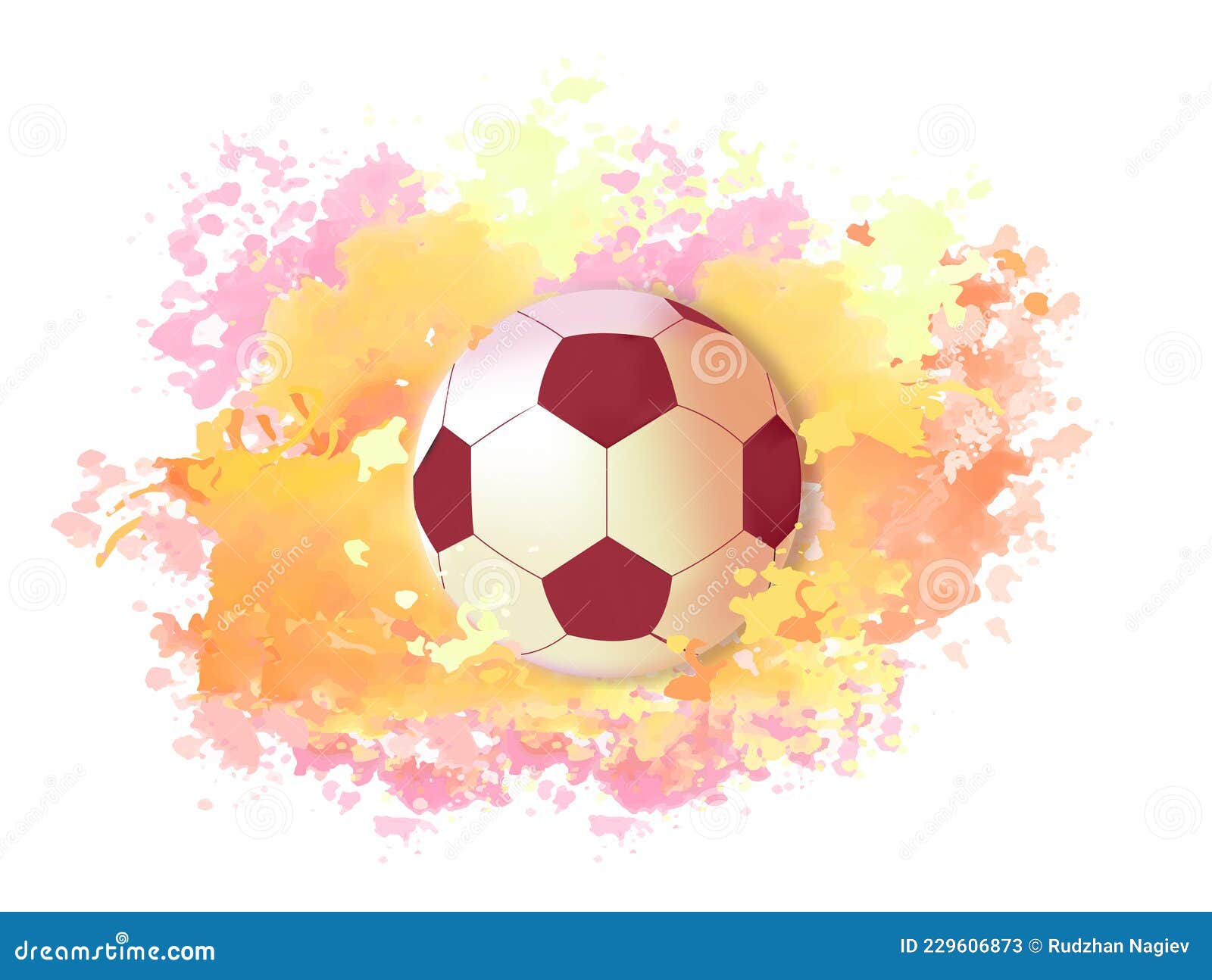 Pelota De Fútbol Con Colores Brillantes Ilustración del Vector -  Ilustración de colorido, fondo: 229606873