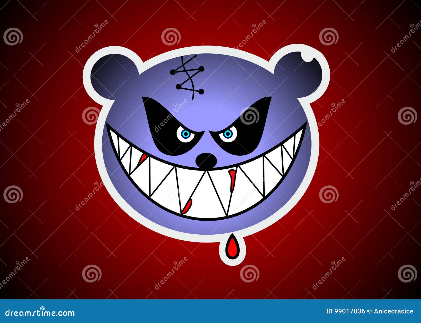 Peluche malo stock de ilustración. Ilustración de positivo - 99017036, image size:1300x1015