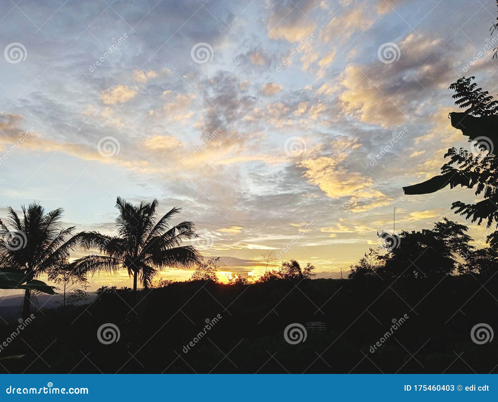 Pemandangan Sunset Sore Hari Yang Indah Stock Image Image Of Indah Pemandangan 175460403