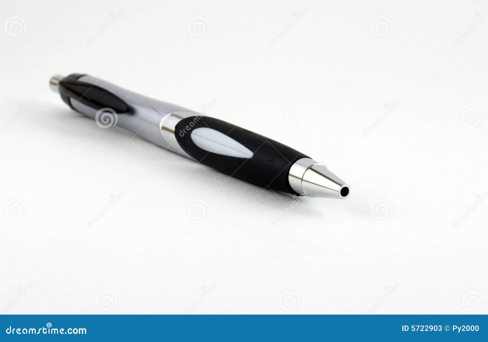 silver and black ballpoint pen