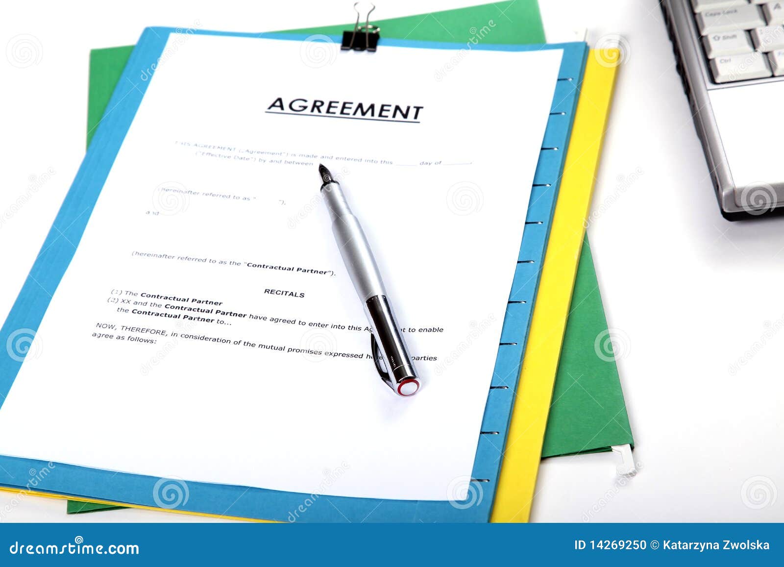 pen on agreement