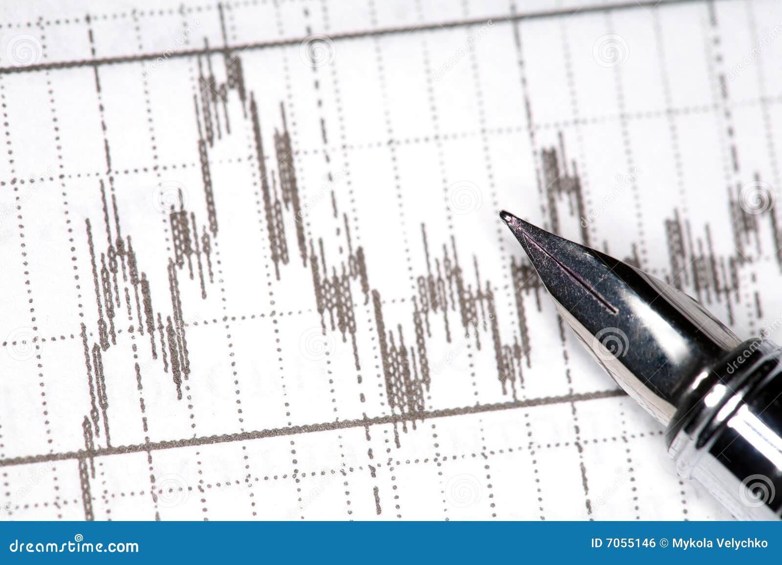 Pen and diagram stock photo. Image of financial, pencil 7055146