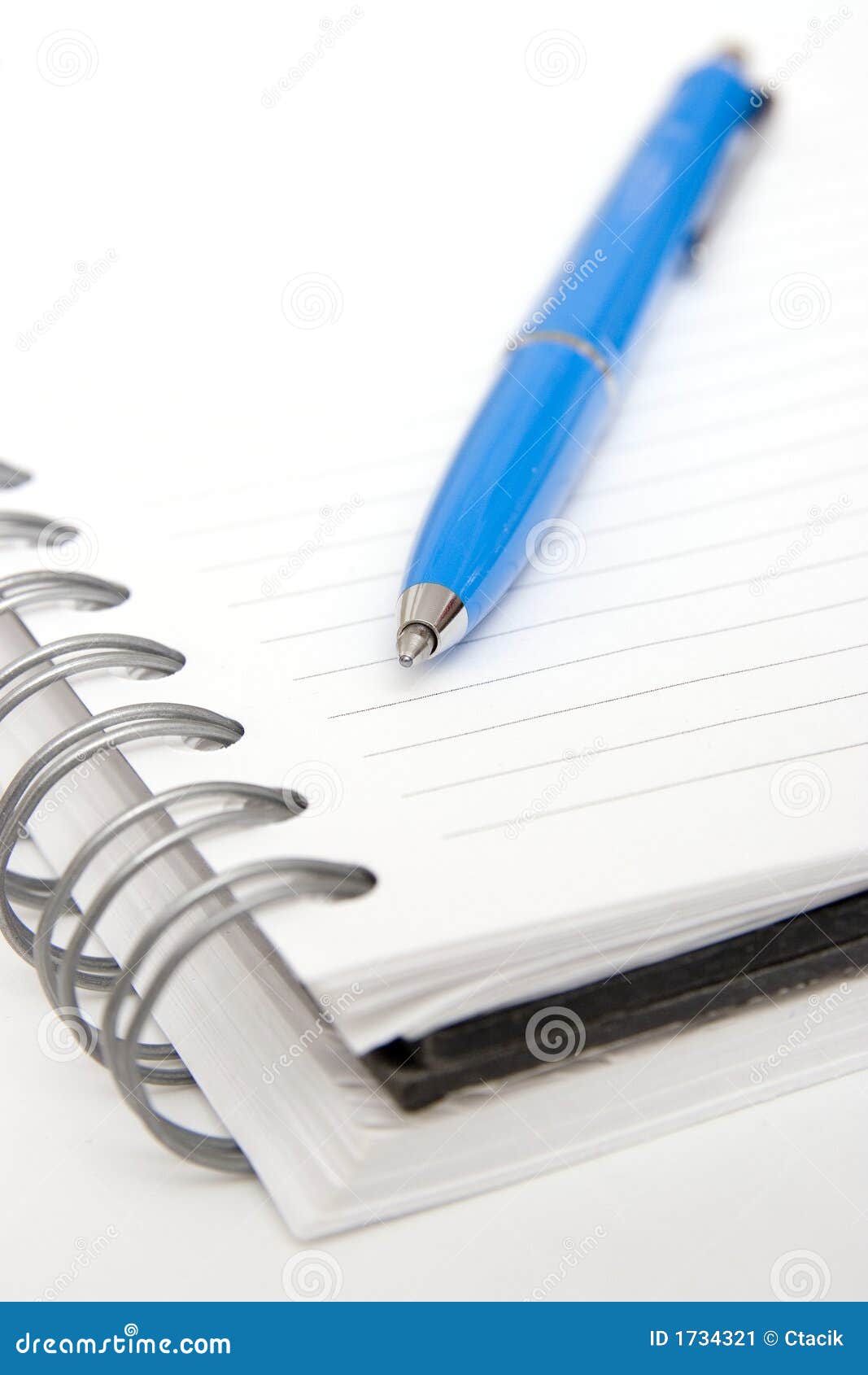pen on notebook