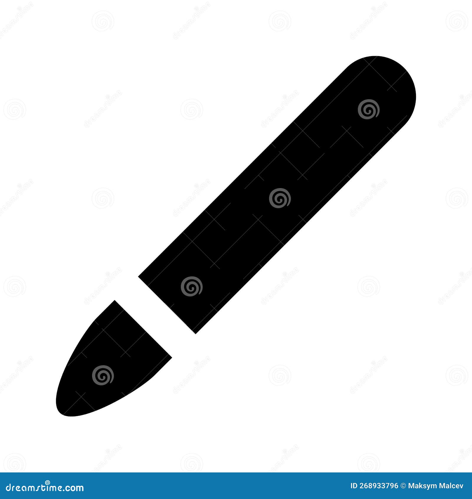 Pen or Pencil Icon. Device for Creativity, Drawing and Writing. Modern