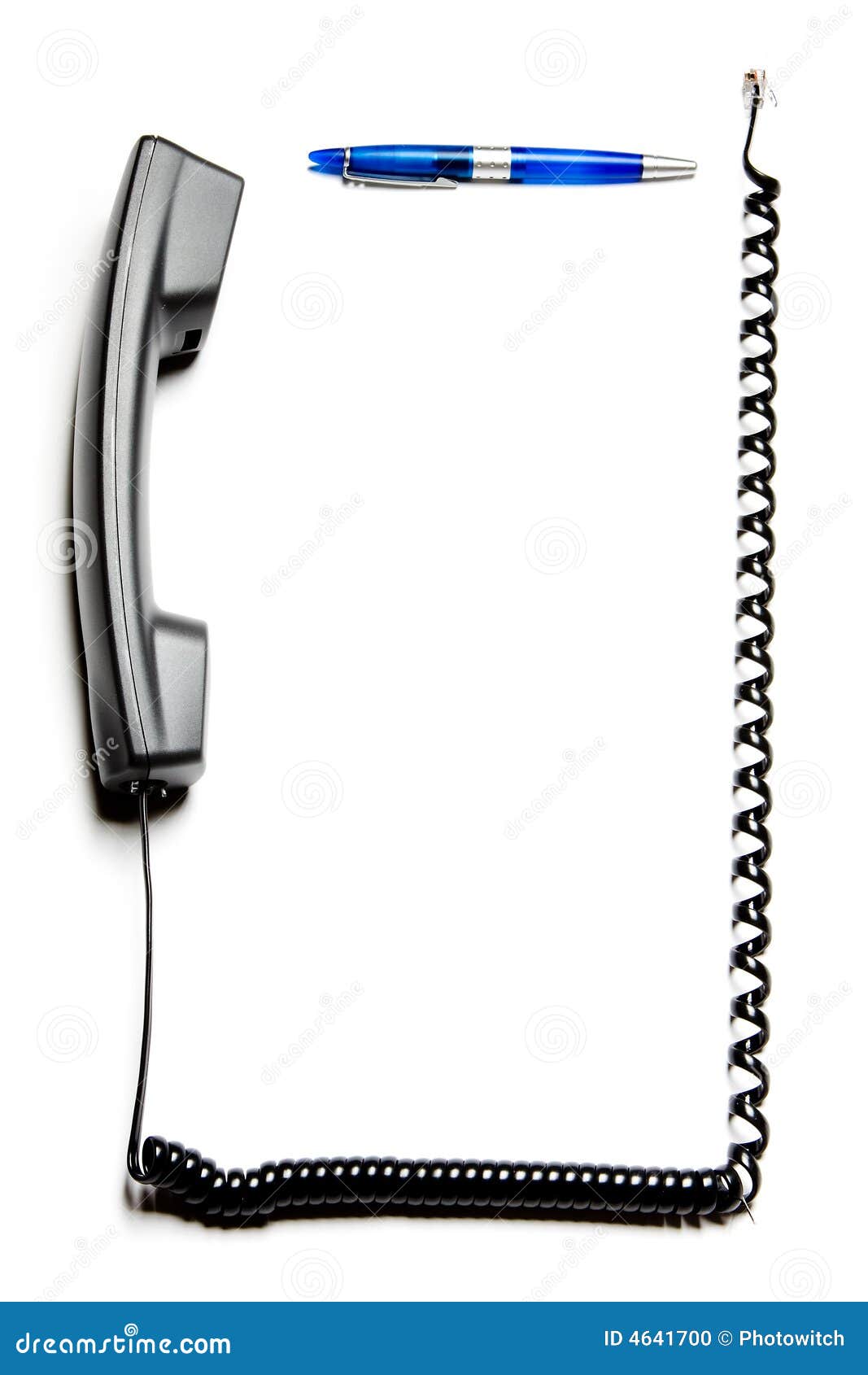 Pen And Phone Cord Stock Photo Image 4641700