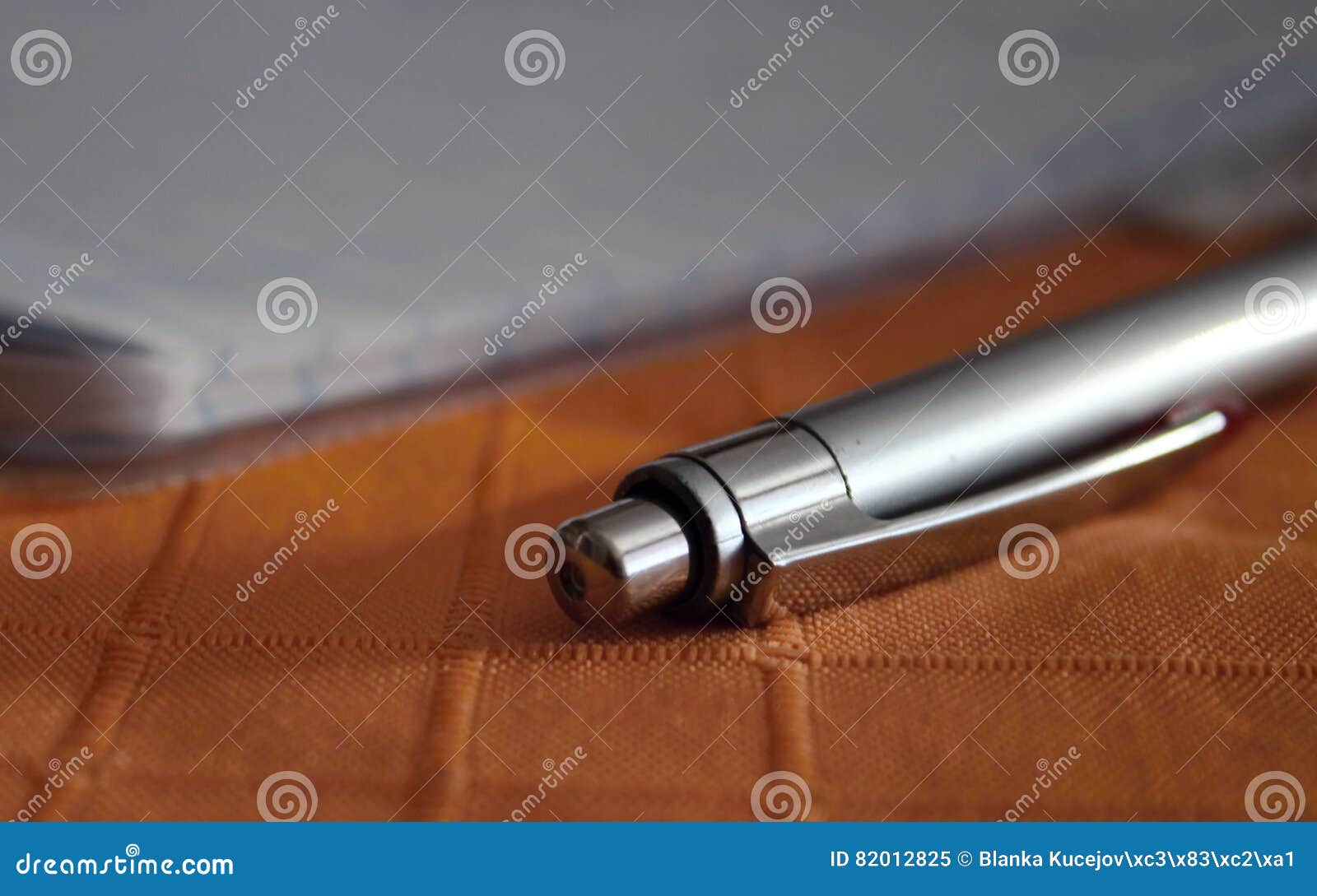 Pen on the table. stock image. Image of object, signature 82012825