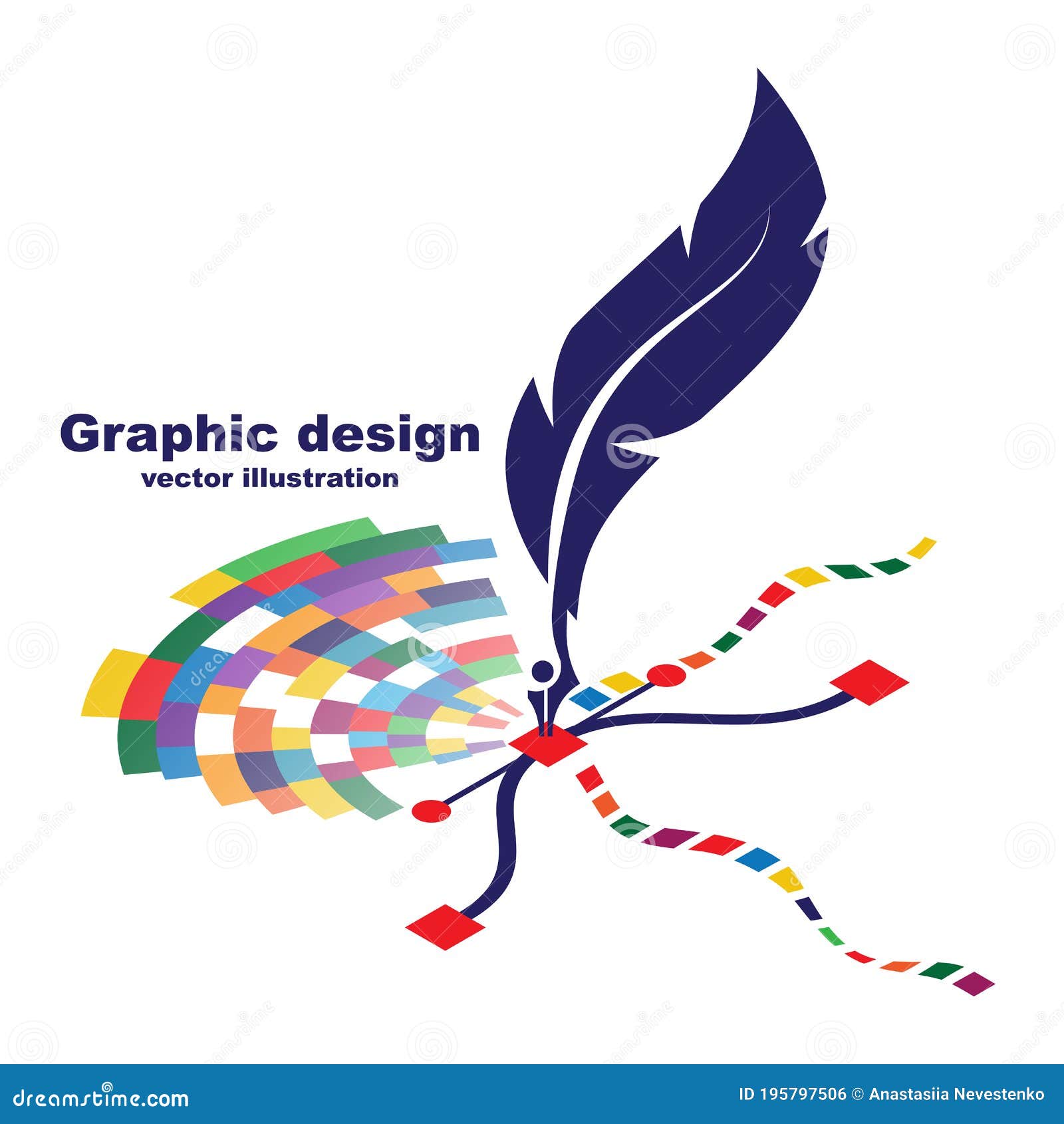 Pen Tool Cursor. Creative Color Logo Graphic Design Stock Illustration ...