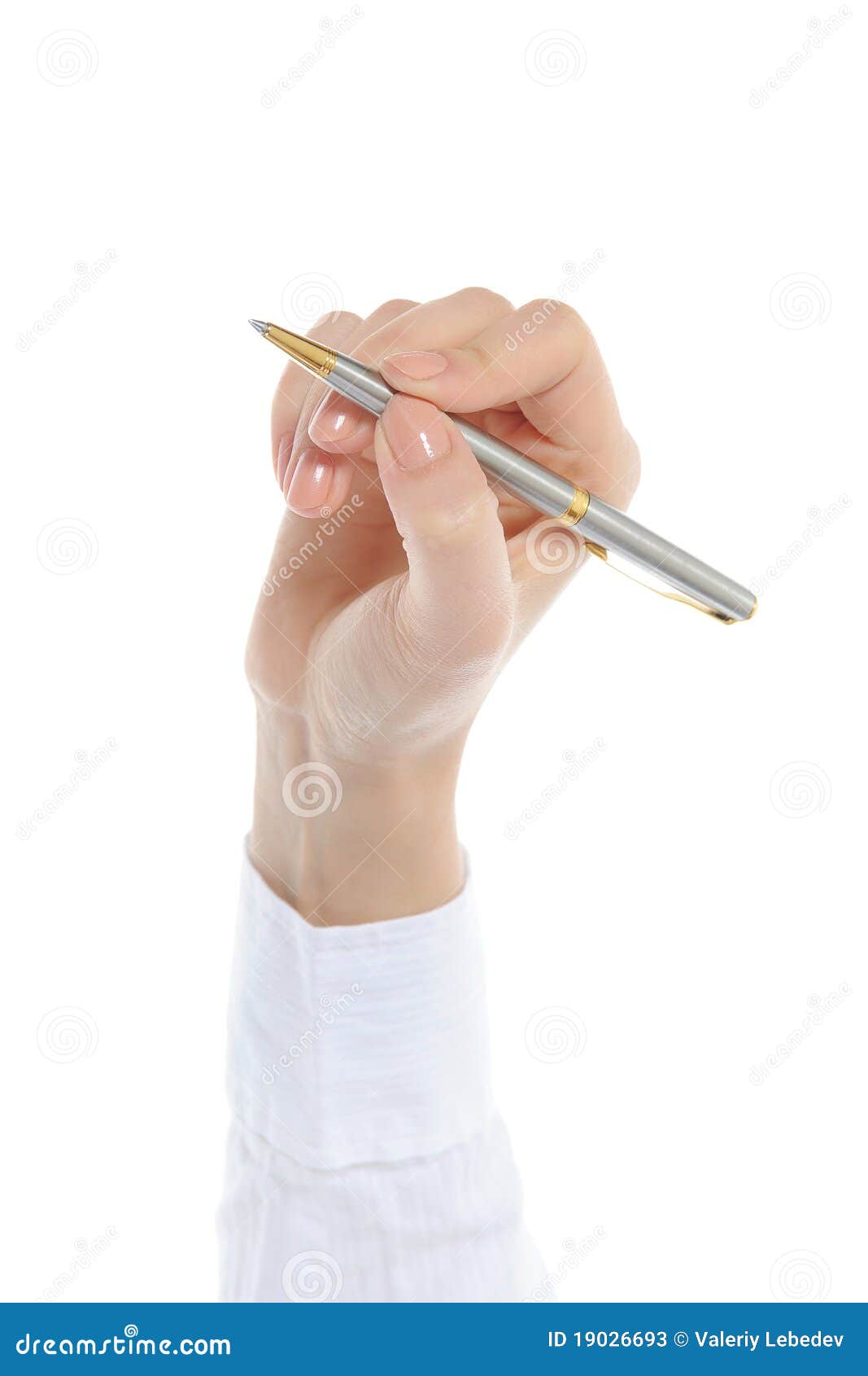 Pen in woman hand stock image. Image of hand, handwriting 19026693