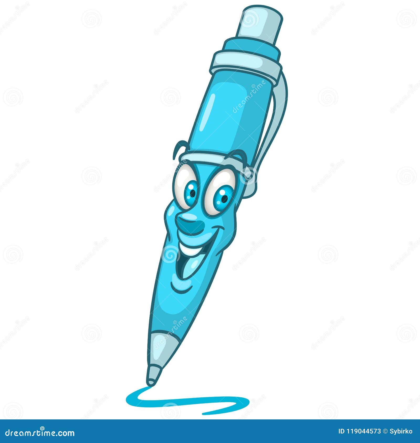 Ball point Pen. Coloring page. Colouring picture. Coloring book. Stock  Vector