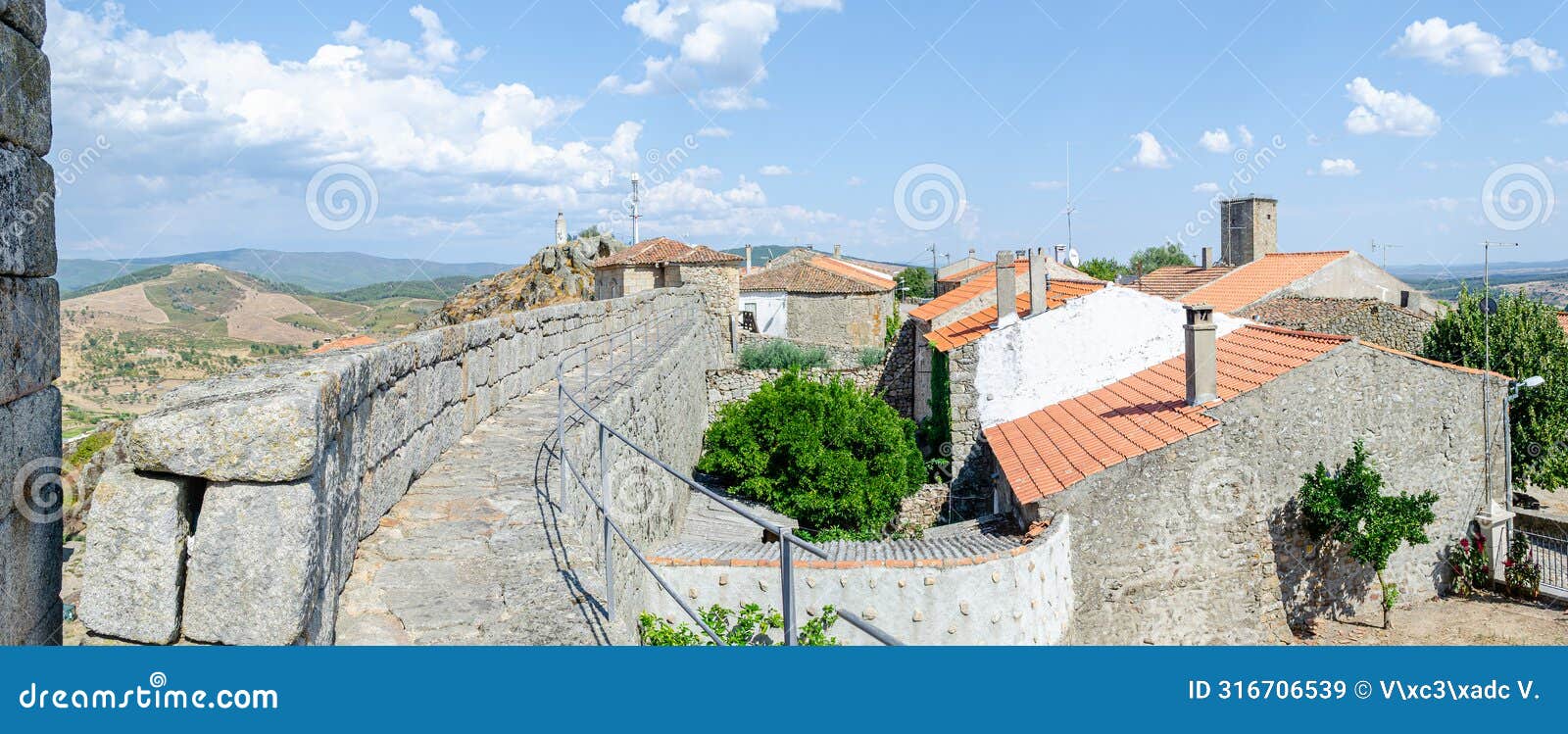 panoramic view of penamacor, a medieval village in the beira baixa region of portugal