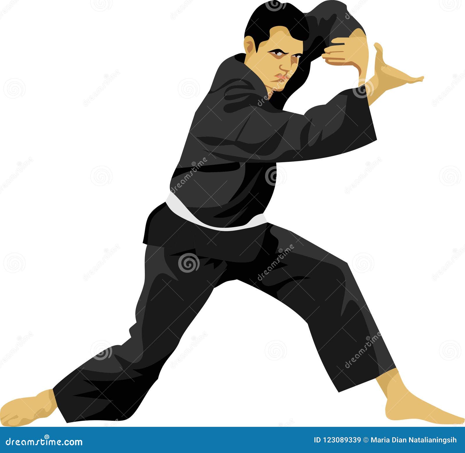 The Pencak Silat Indonesian Martial Art Stock Illustration Illustration Of Fight Traditional 123089339