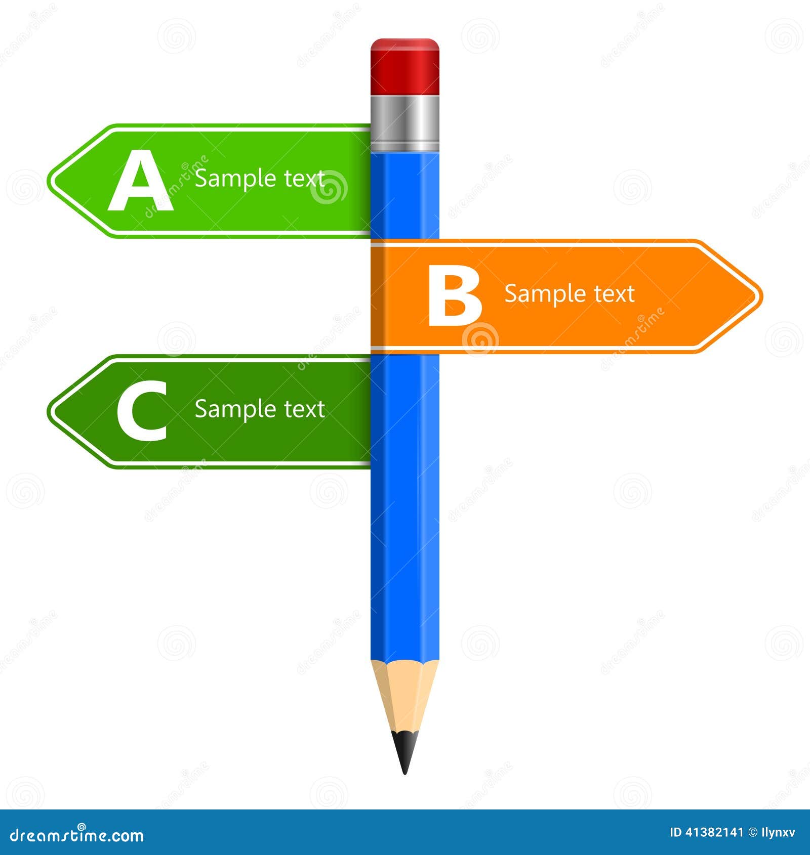 Pencil banner stock vector. Illustration of design, decoration 41382141