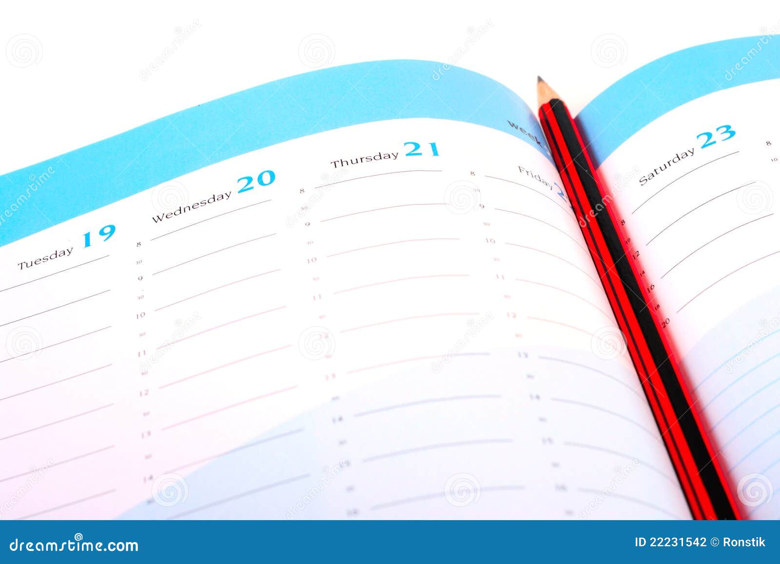 Pencil on a calendar stock photo. Image of organize, note 22231542