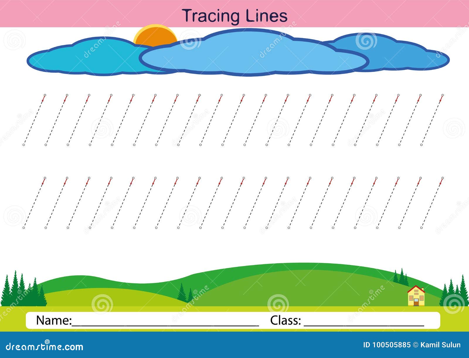 follow the lines with your pencil