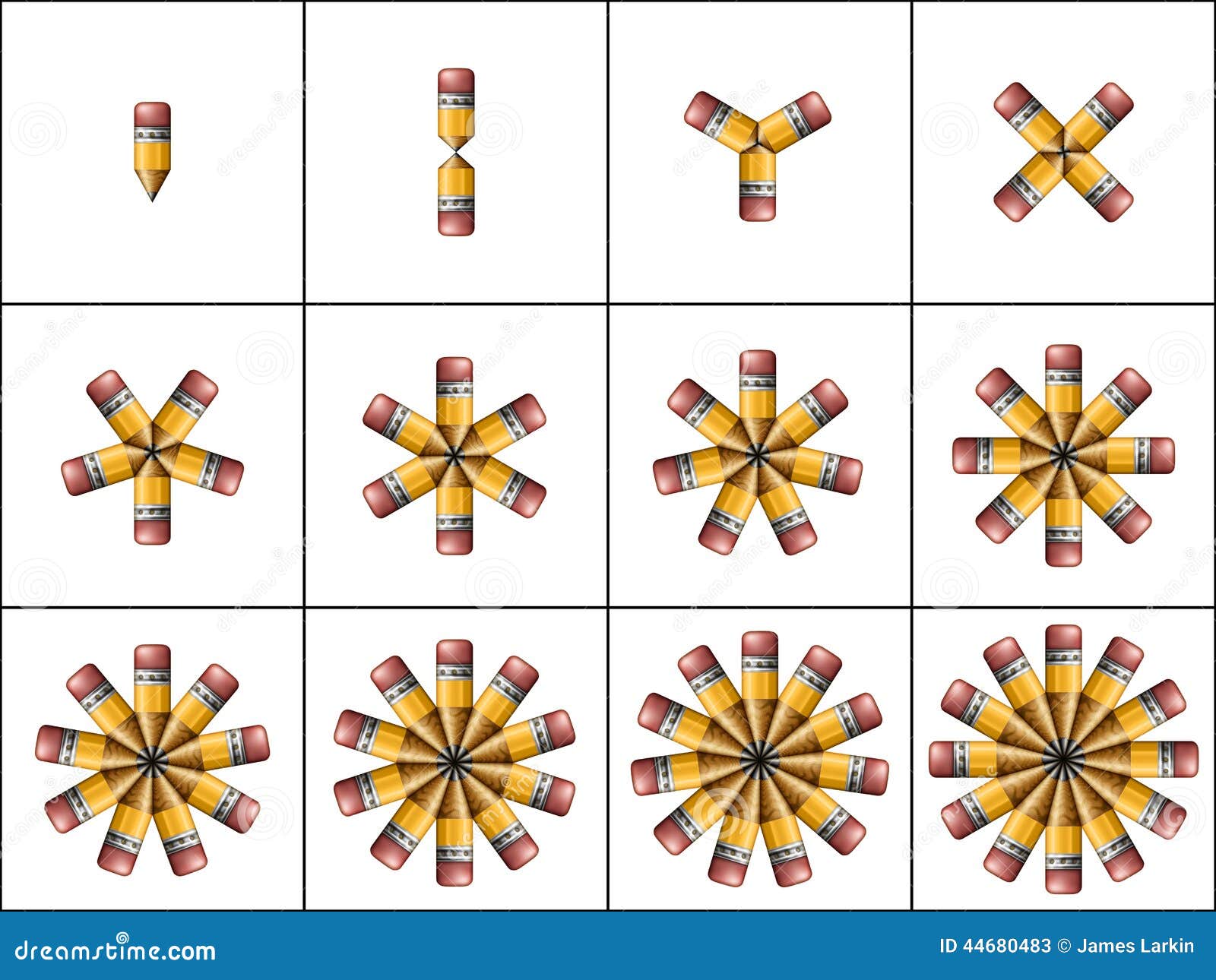Pencil Counters stock illustration. Illustration of eraser 44680483