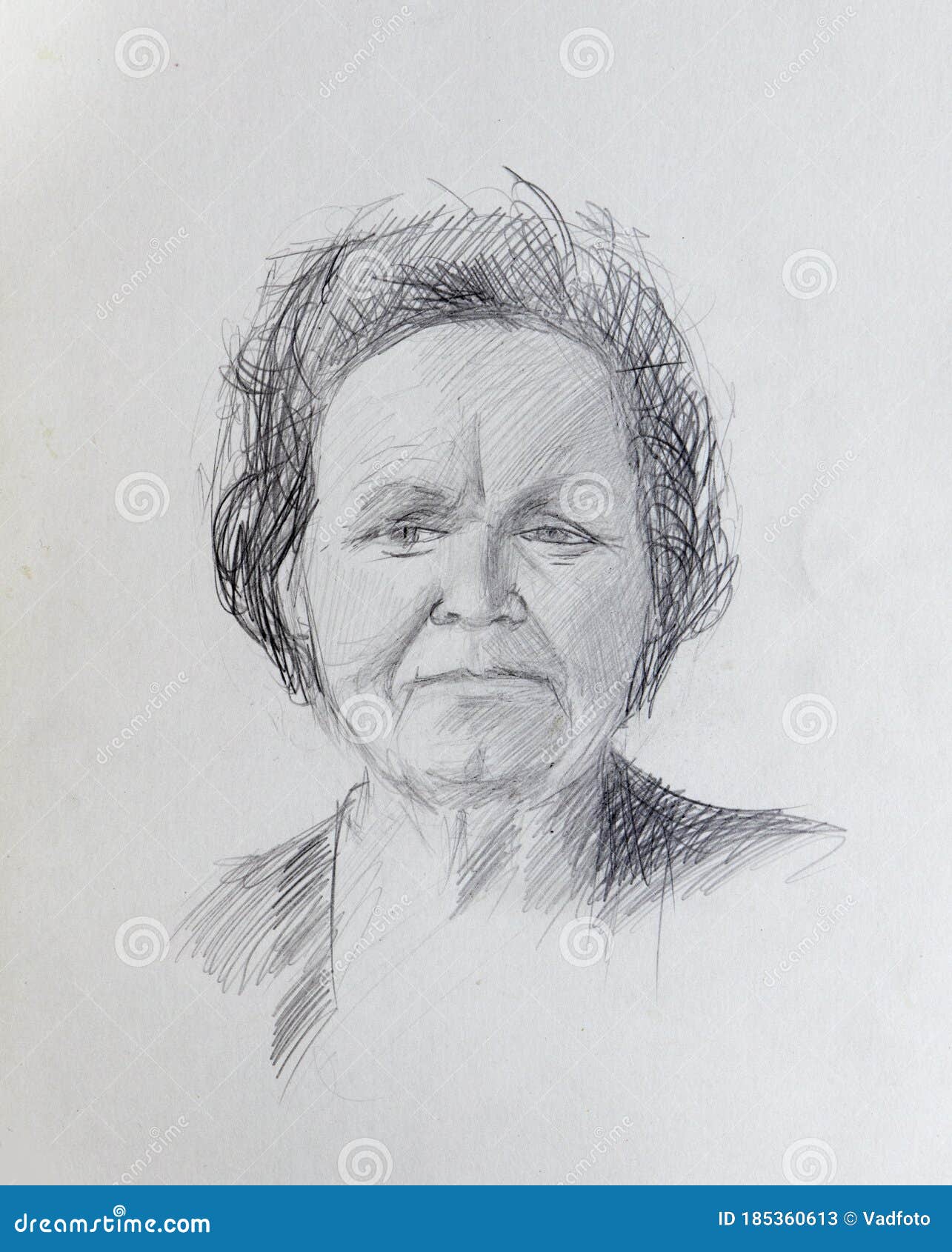 Pencil Drawing Illustration, Portrait, Sketch Stock Image - Image of ...