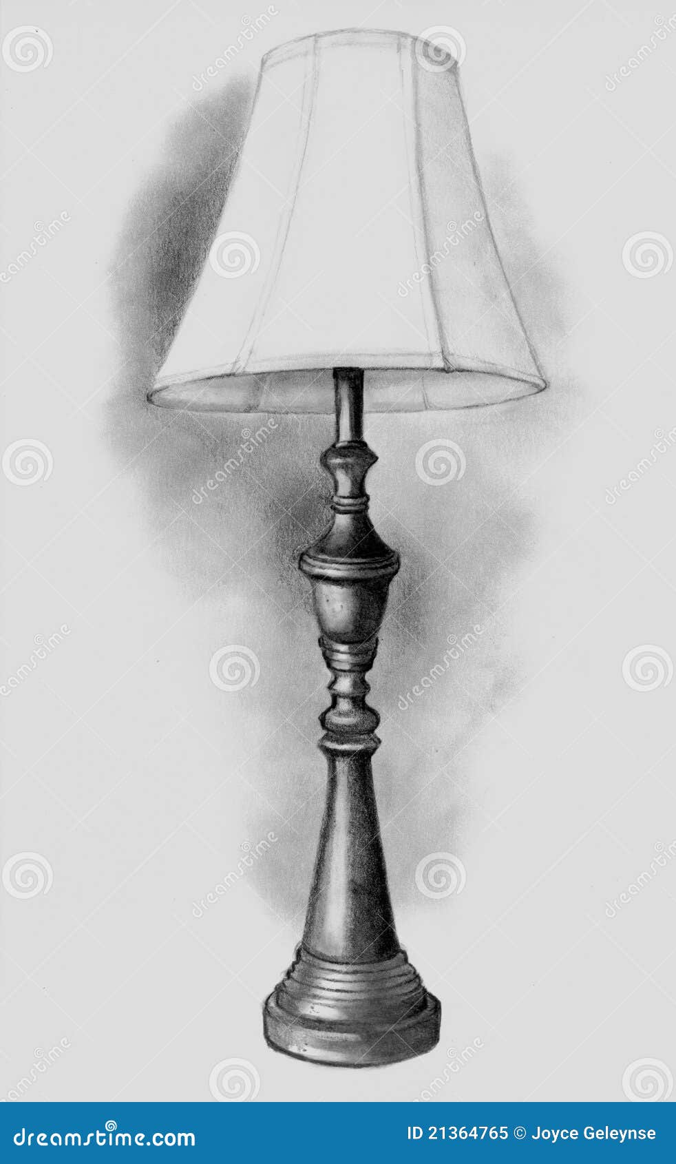 Black sketch drawing of lamp Royalty Free Vector Image