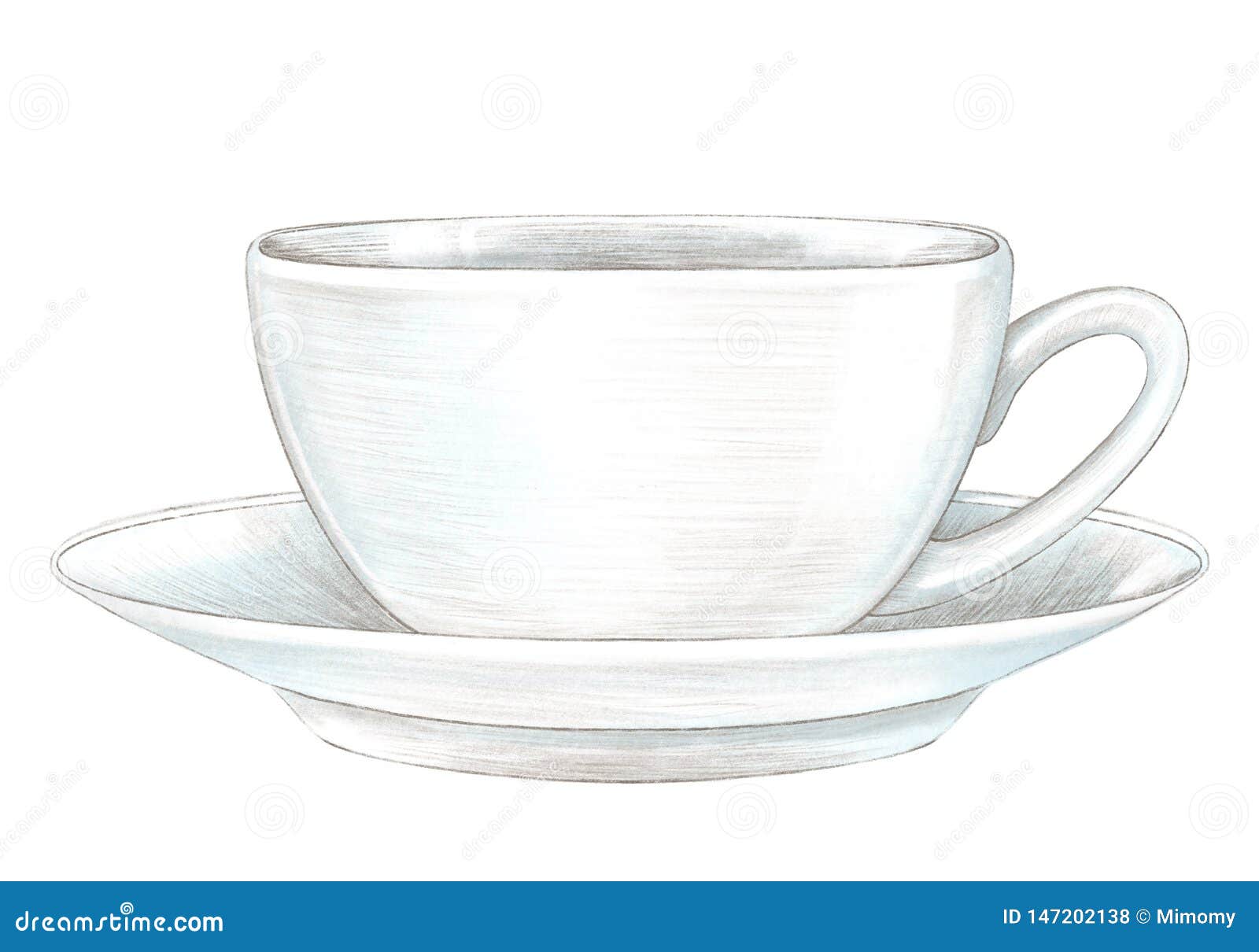 Hand Drawn Coffee Cup on Saucer Logo Graphic by WANGS · Creative Fabrica