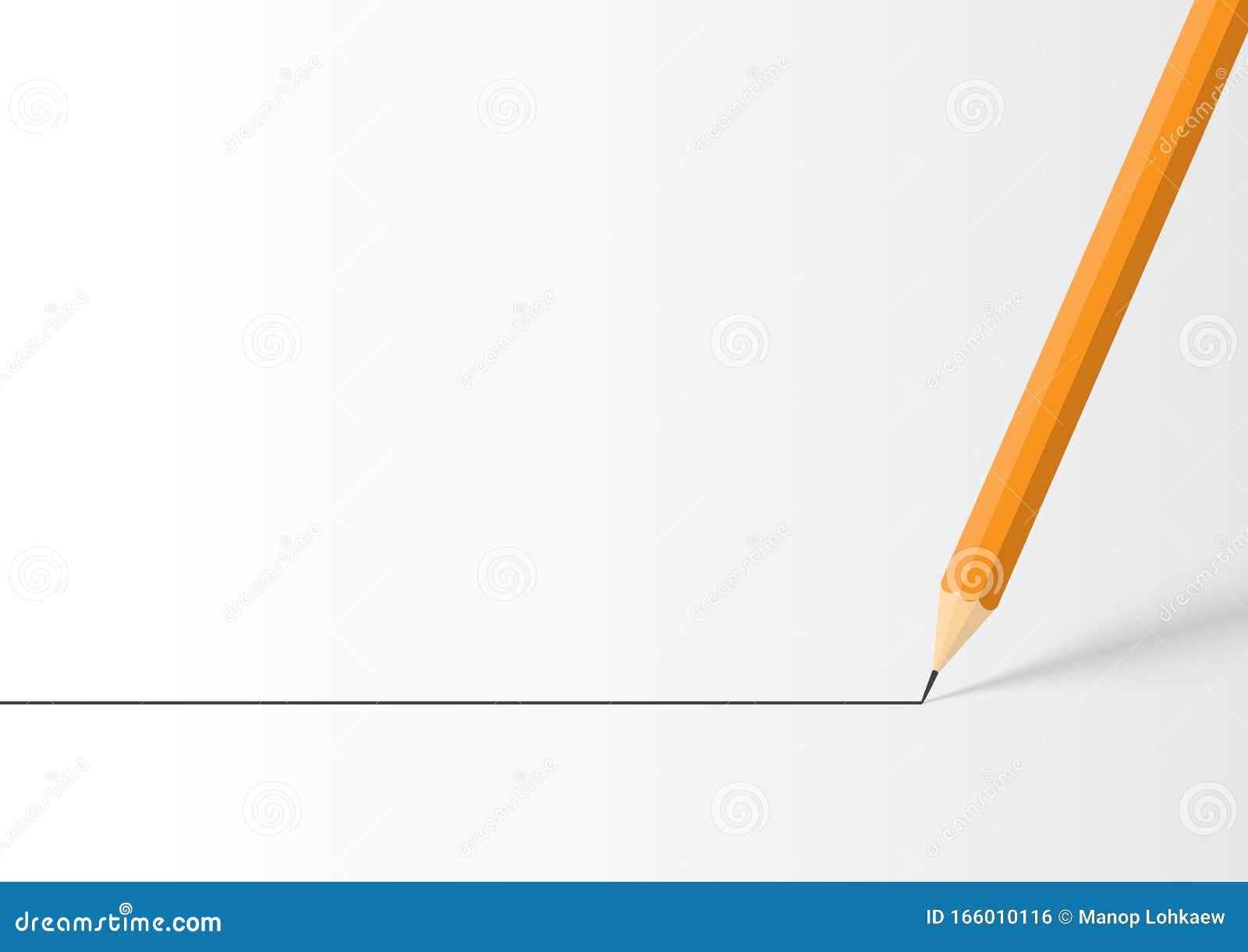 pencil drawing straight line on white background