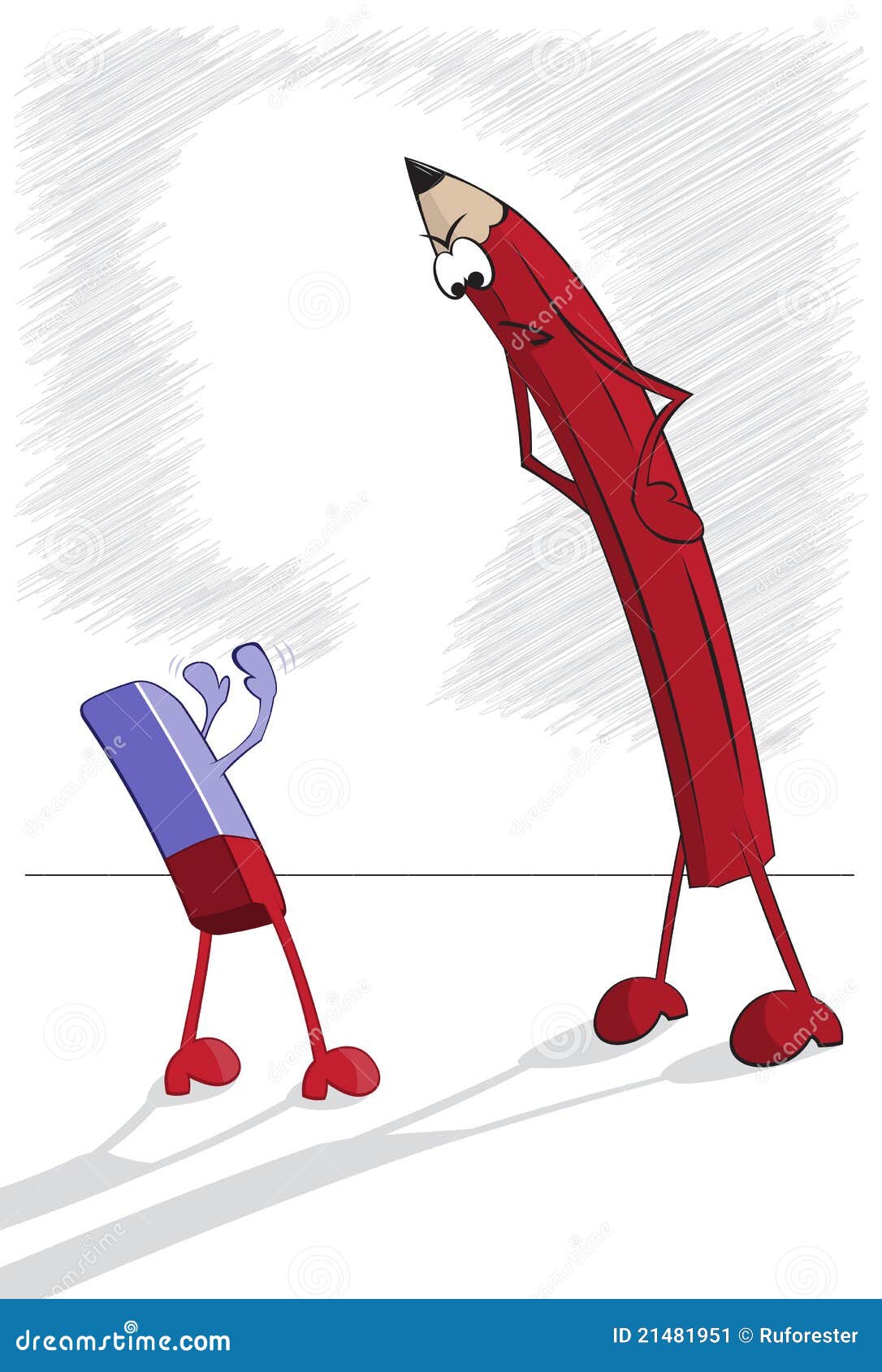 Pencil and Eraser stock vector. Illustration of cartoons 21481951