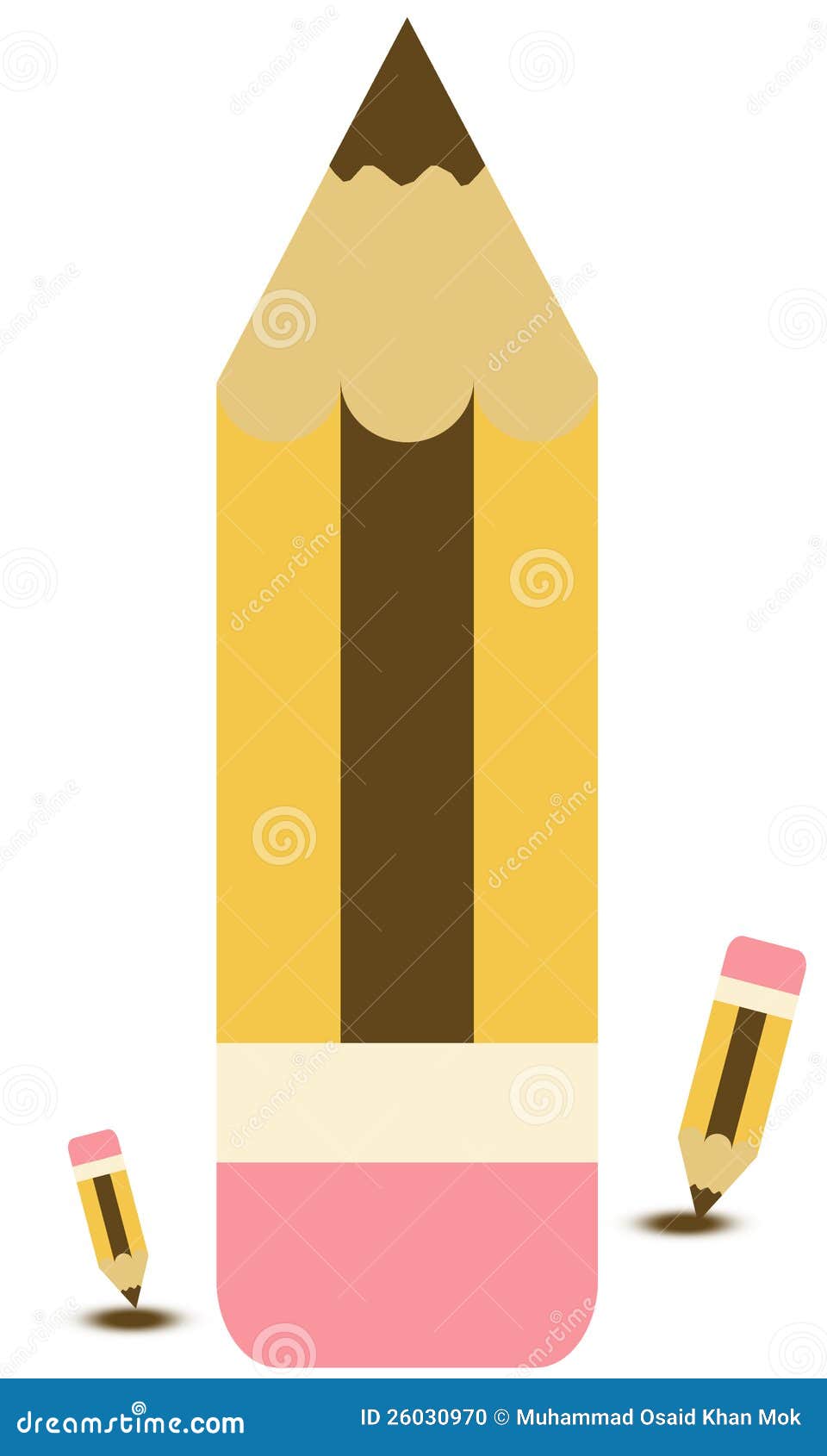 pencil with eraser.