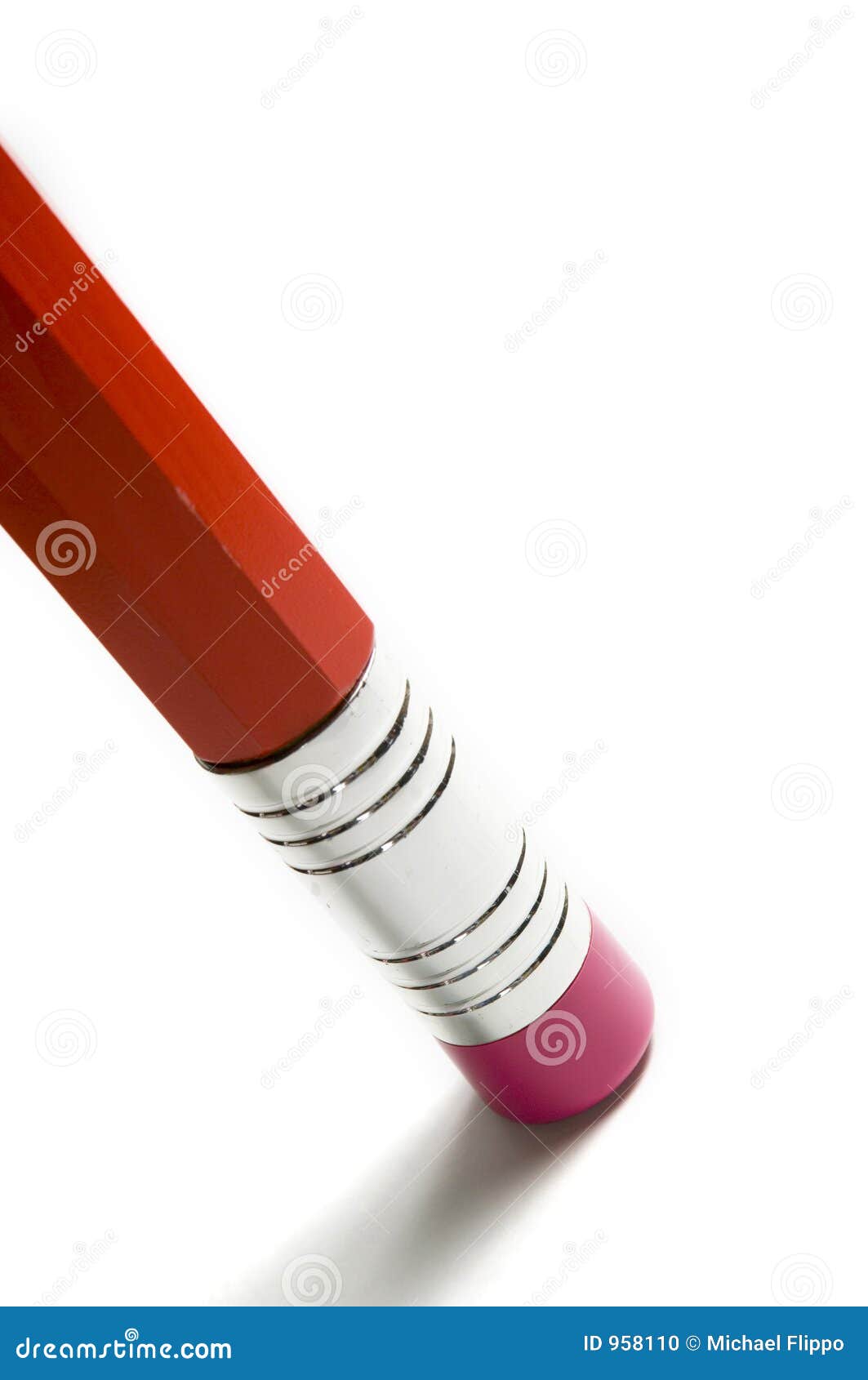 Pencil with Eraser red stock photo. Image of eraser, work 958110