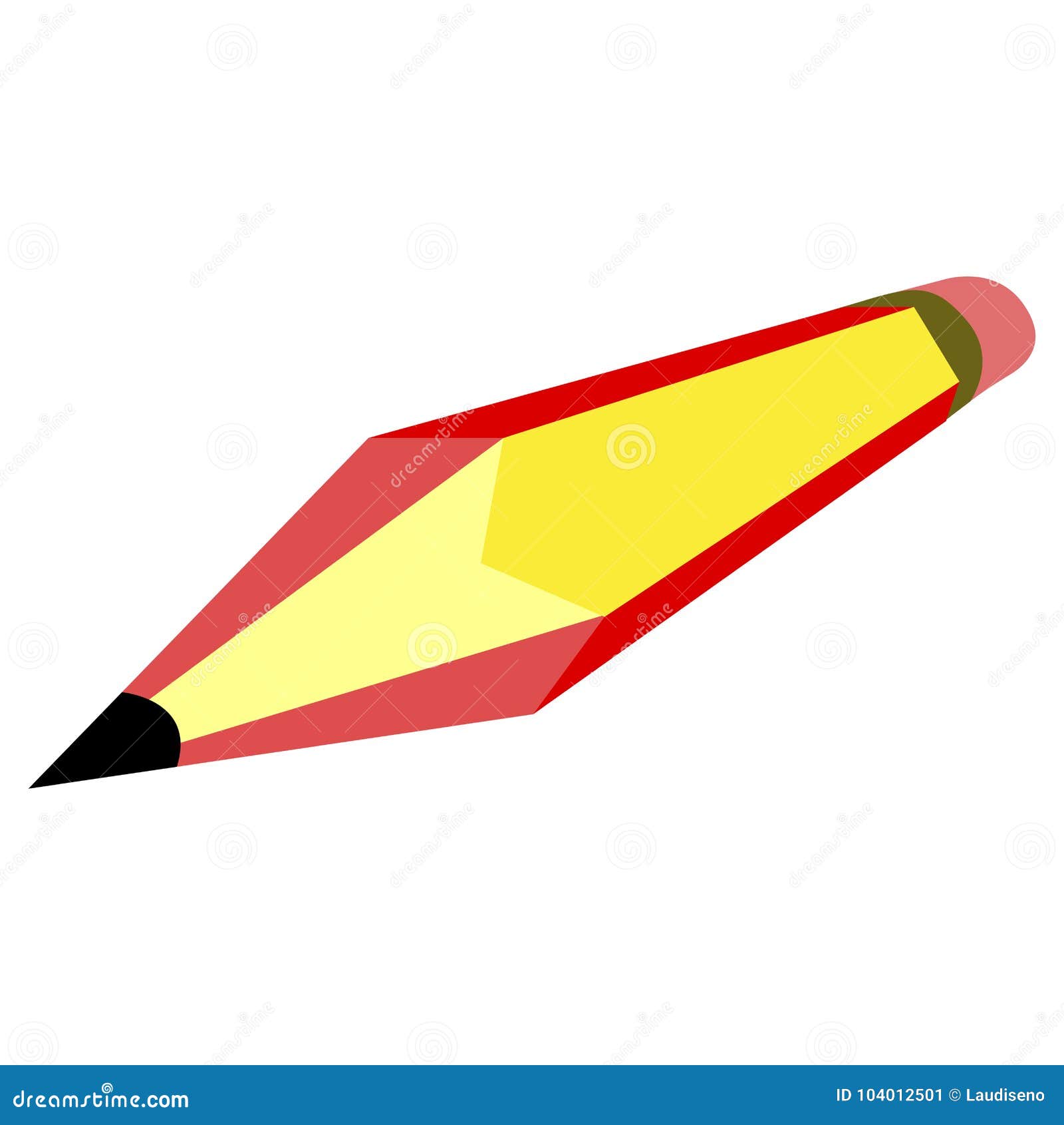 Pencil with the Flag of Spain Stock Vector Illustration of work