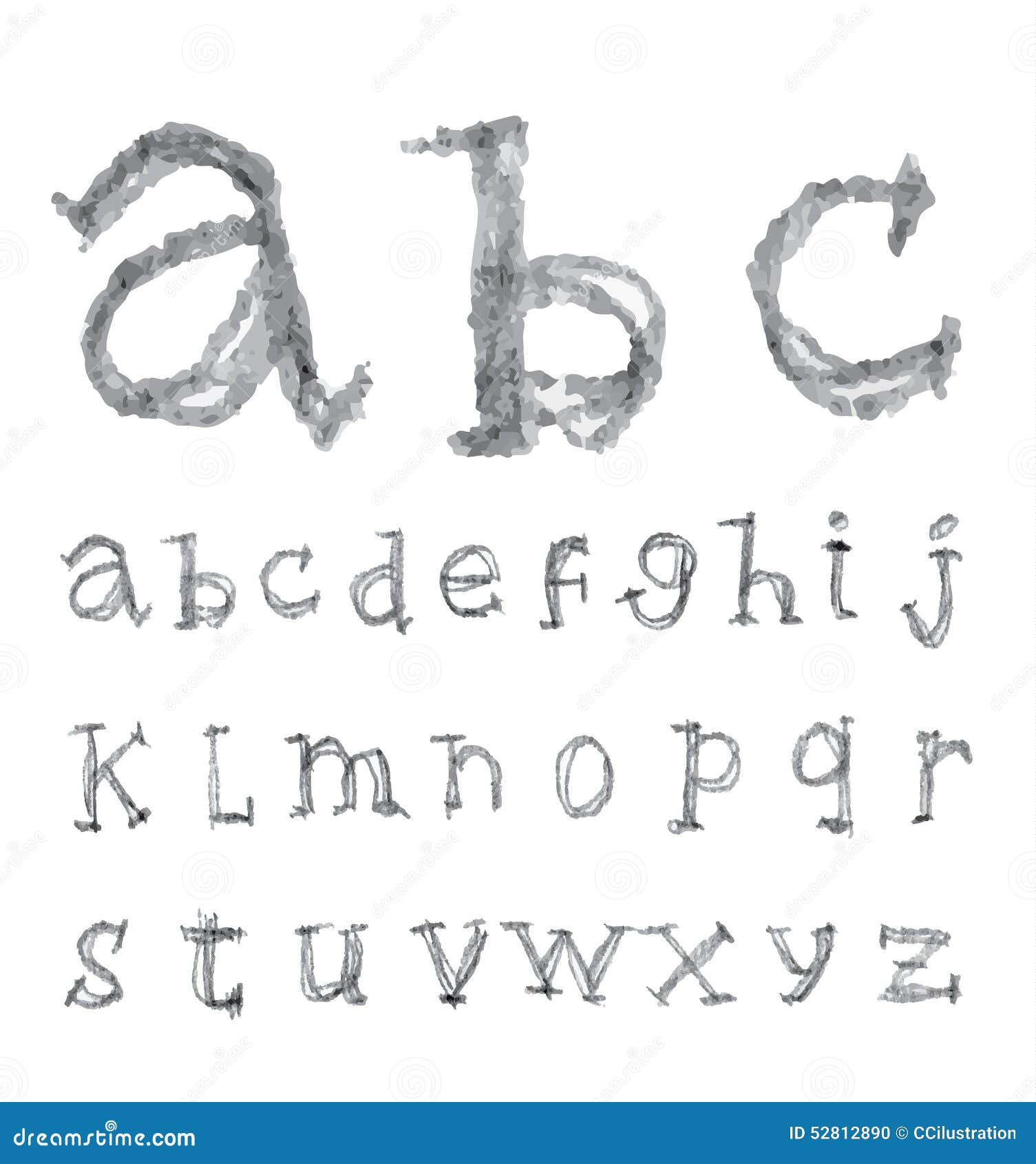 Pencil Font Hand Drawn. Vector Illustration Stock Vector Illustration