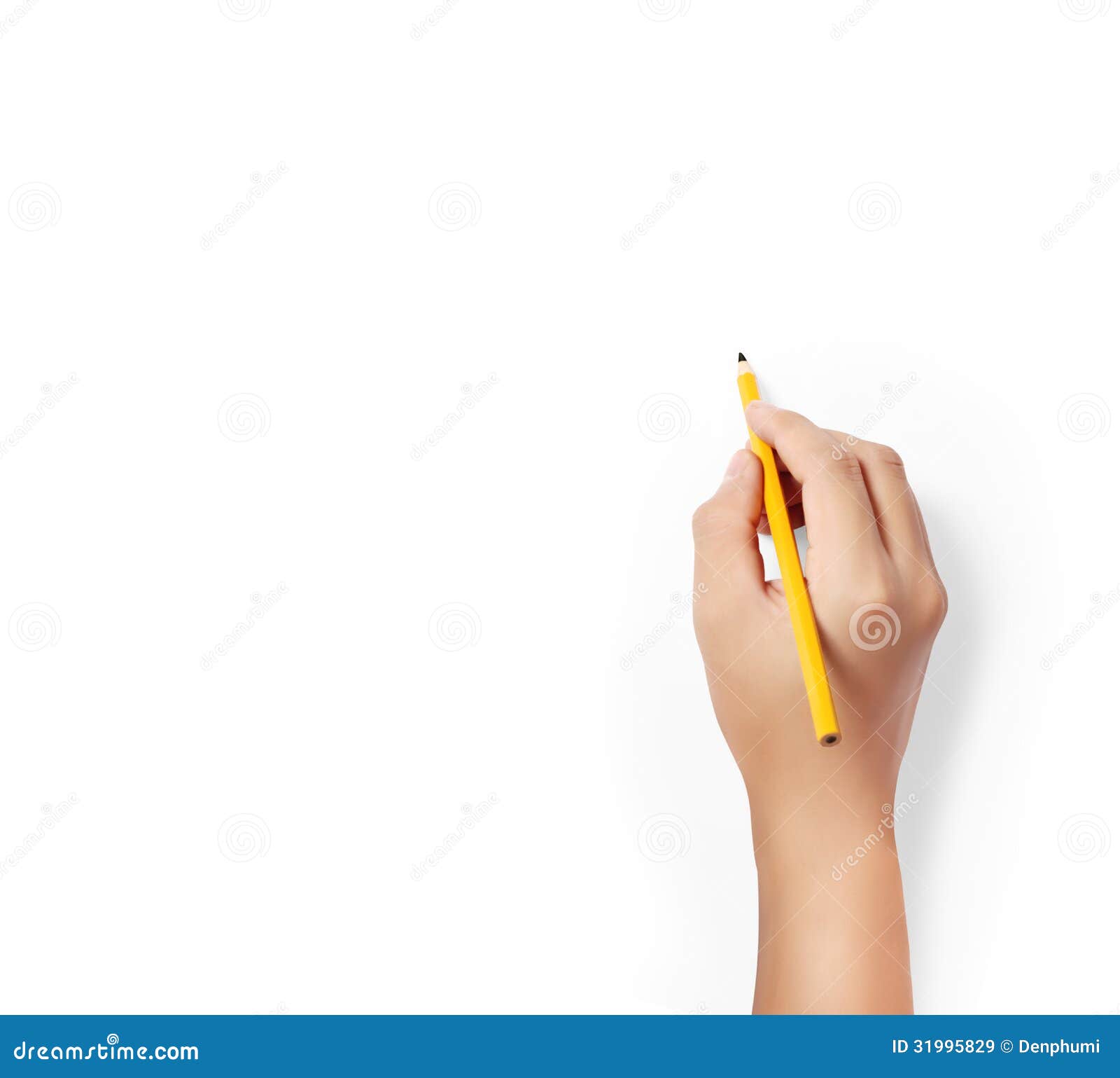 Pencil in hands stock image. Image of closeup, human 31995829