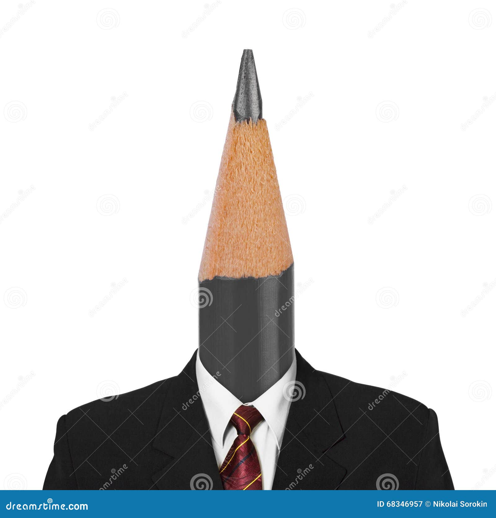 Pencil instead head stock image. Image of eraser, painter 68346957